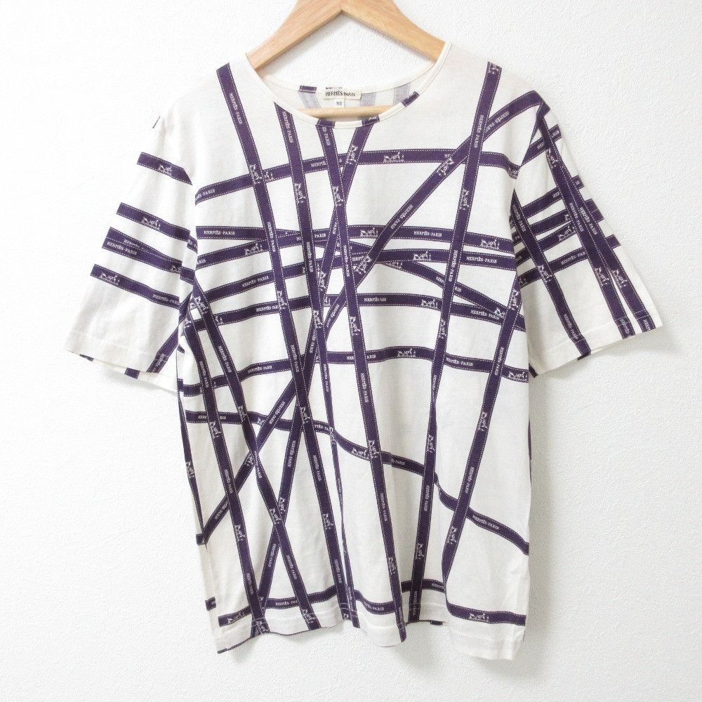 Hermes Hermes Bolduc Ribbon Short Sleeve T-shirt Cotton T-Shirts DUTY FREE for USA