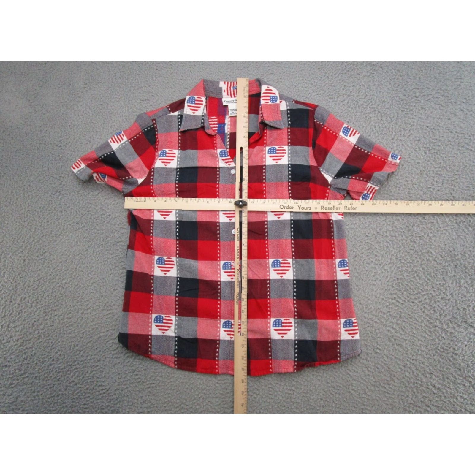 Vintage Country Store Y2K Patriotic Heart Button Up Shirt Women's L XS? Size L / US 10 / IT 46 - 3 Thumbnail