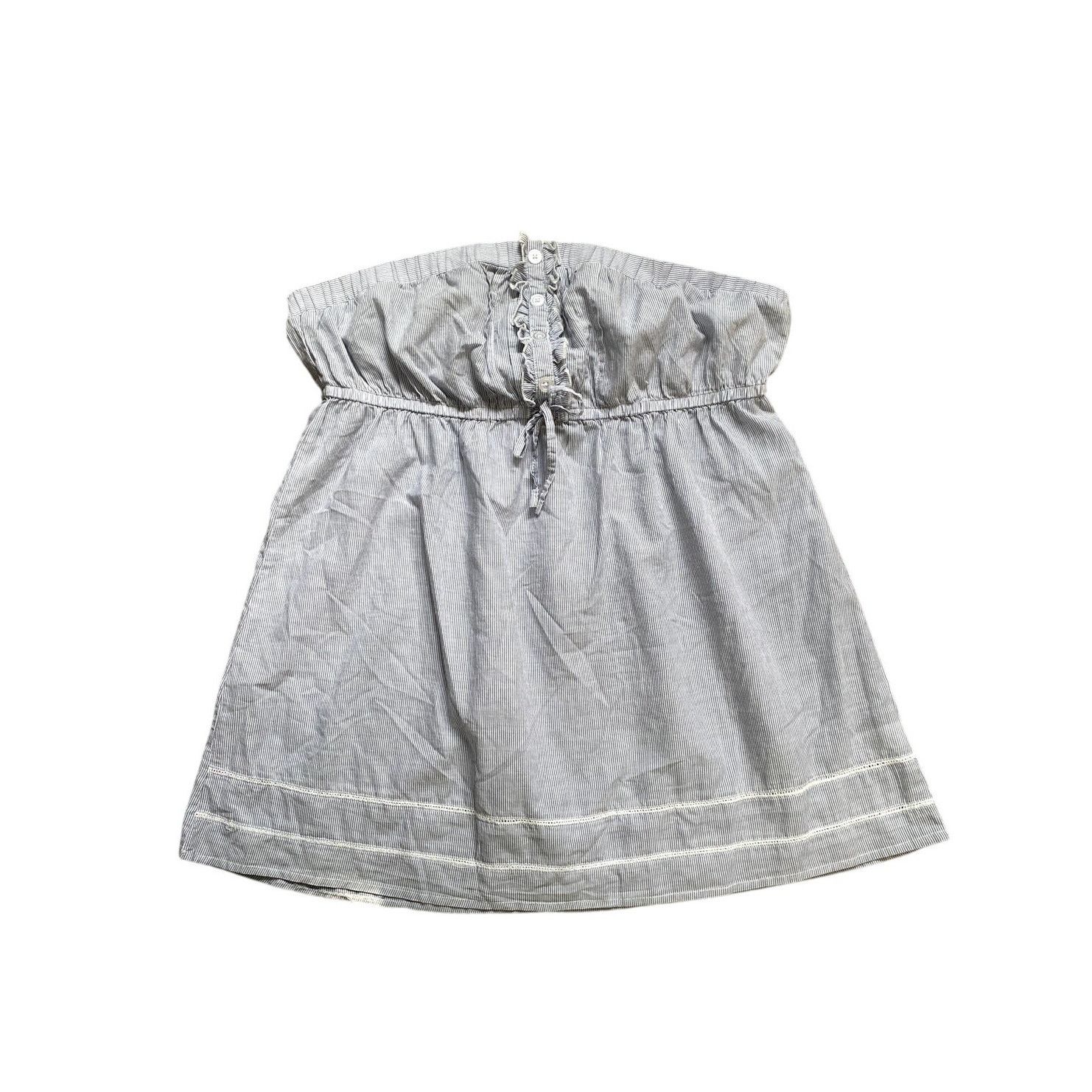 Other Maurices Babydoll Cotton Pinstripe Cinch Ruffle XL Tube Top Size XL / US 12-14 / IT 48-50 - 1 Thumbnail