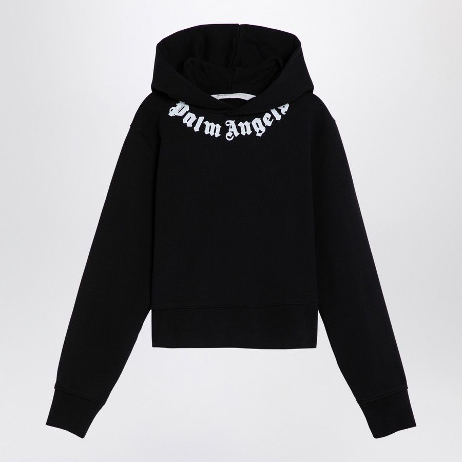 Palm Angels o1d2blof0924 Cotton Hoodies with Logo In Black Size S / US 4 / IT 40 - 1 Thumbnail
