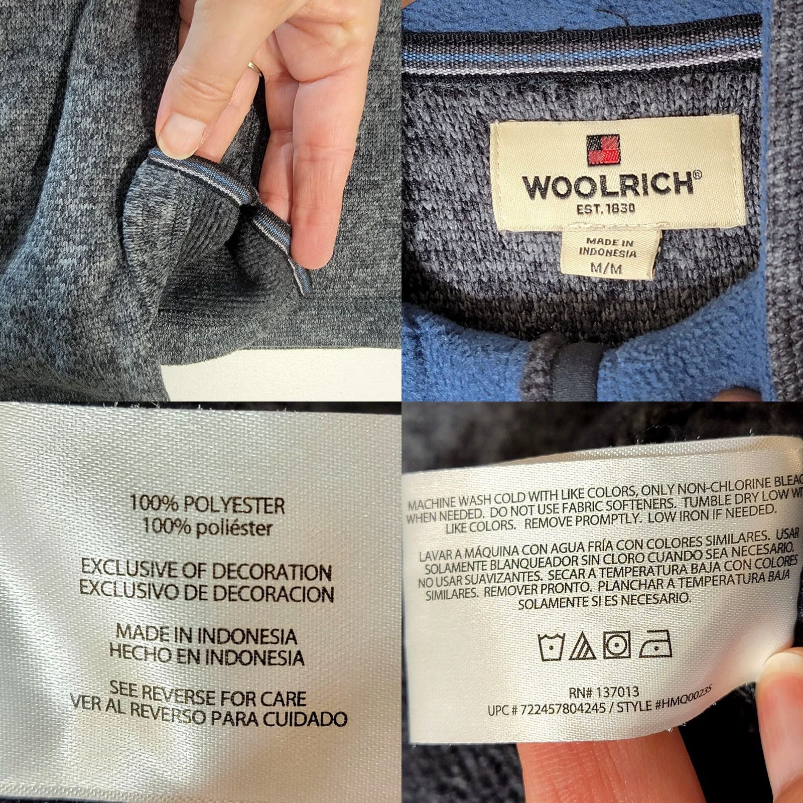 Vintage Woolrich Half Zip Sweater Mens M Gray Knit Jacket Mock Neck Gorpcore Size US M / EU 48-50 / 2 - 8 Thumbnail