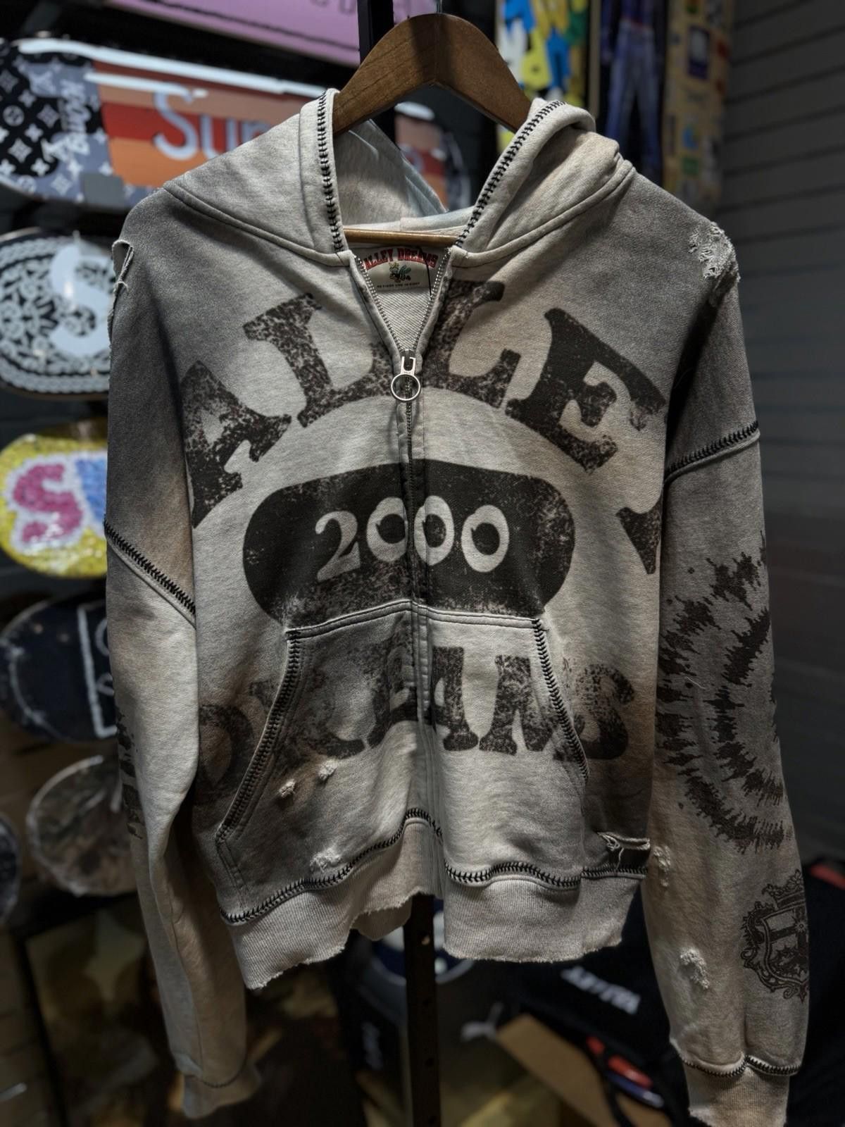 Vale Size S -Vale Zip Up Hoodie Authentic Valley White Messy Look Size US S / EU 44-46 / 1 - 4 Thumbnail