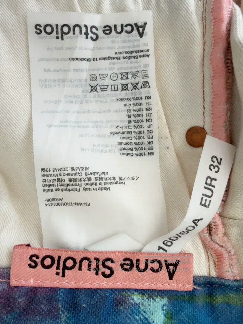 Acne Studios Acne Studios 3D Printed Ink Spatter Denim Pants Size US 32 / EU 48 - 4 Thumbnail