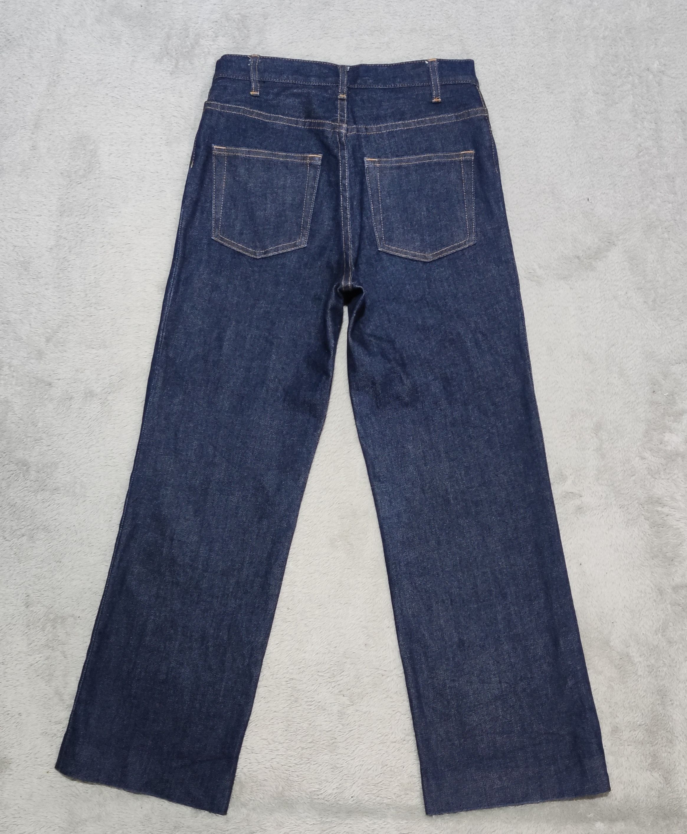 A.P.C. A.P.C. Sailor Jean Dark Indigo Wide Leg Raw Denim High Waist Size US 26 / EU 42 - 2 Thumbnail