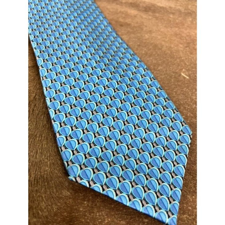 Ermenegildo Zegna Ermenegildo Zegna Ovals Silk Tie Geometric Made in Italy Size ONE SIZE - 4 Thumbnail