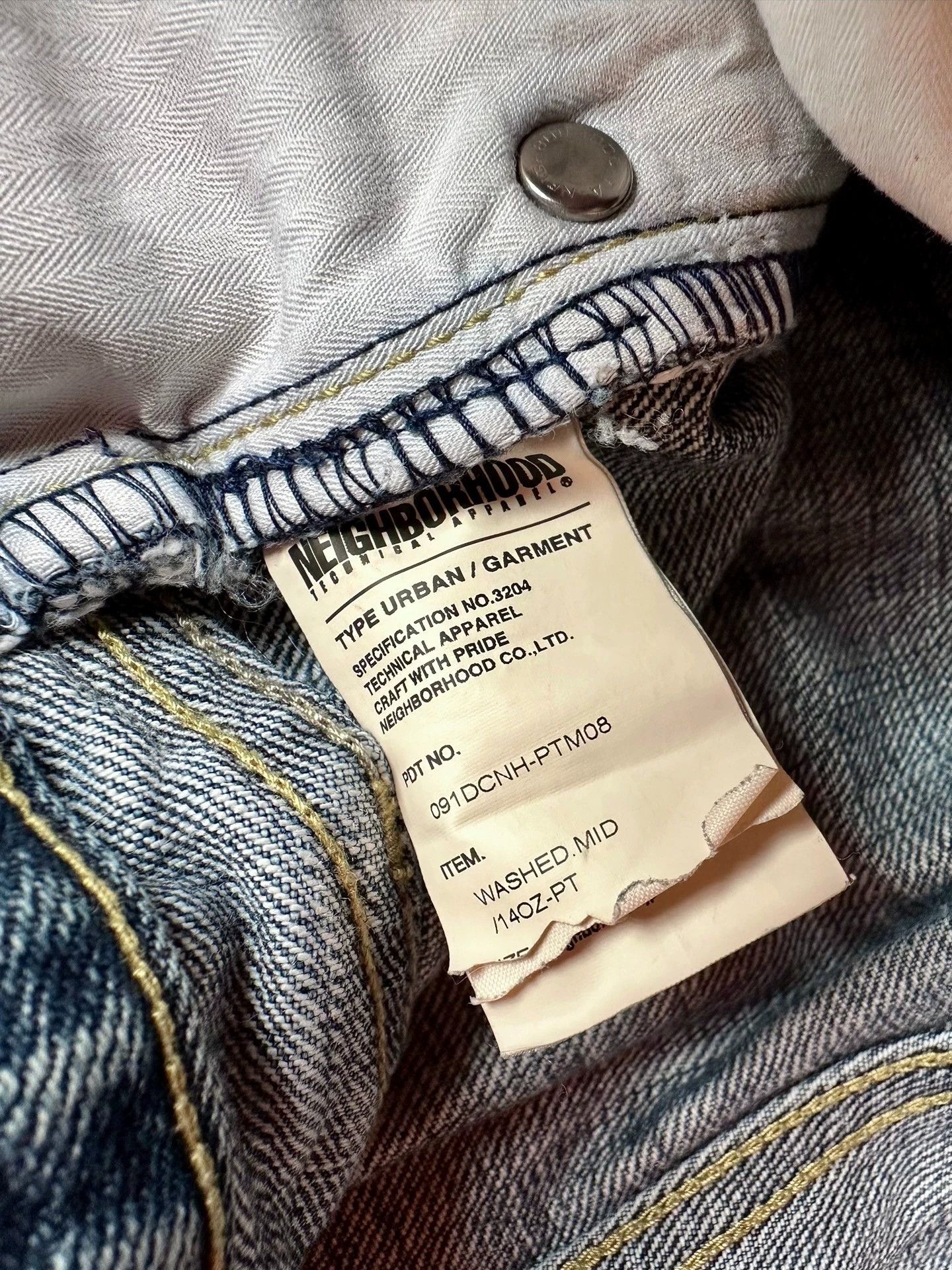 Neighborhood NEIGHBORHOOD 09EX WASHED.MID 14OZ-PT MID Jeans Size US 36 / EU 52 - 8 Thumbnail