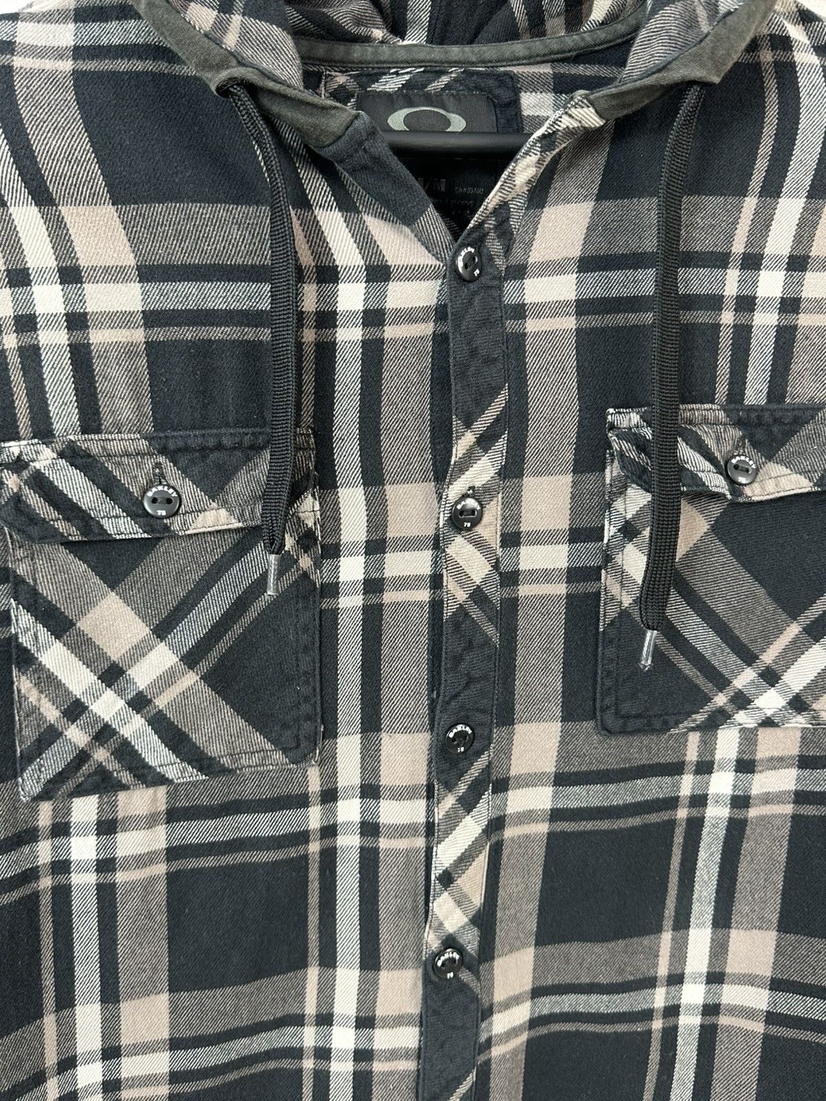 Oakley Vintage Oakley Check Long Sleeve Hooded Flannel Shirt Size US M / EU 48-50 / 2 - 5 Thumbnail