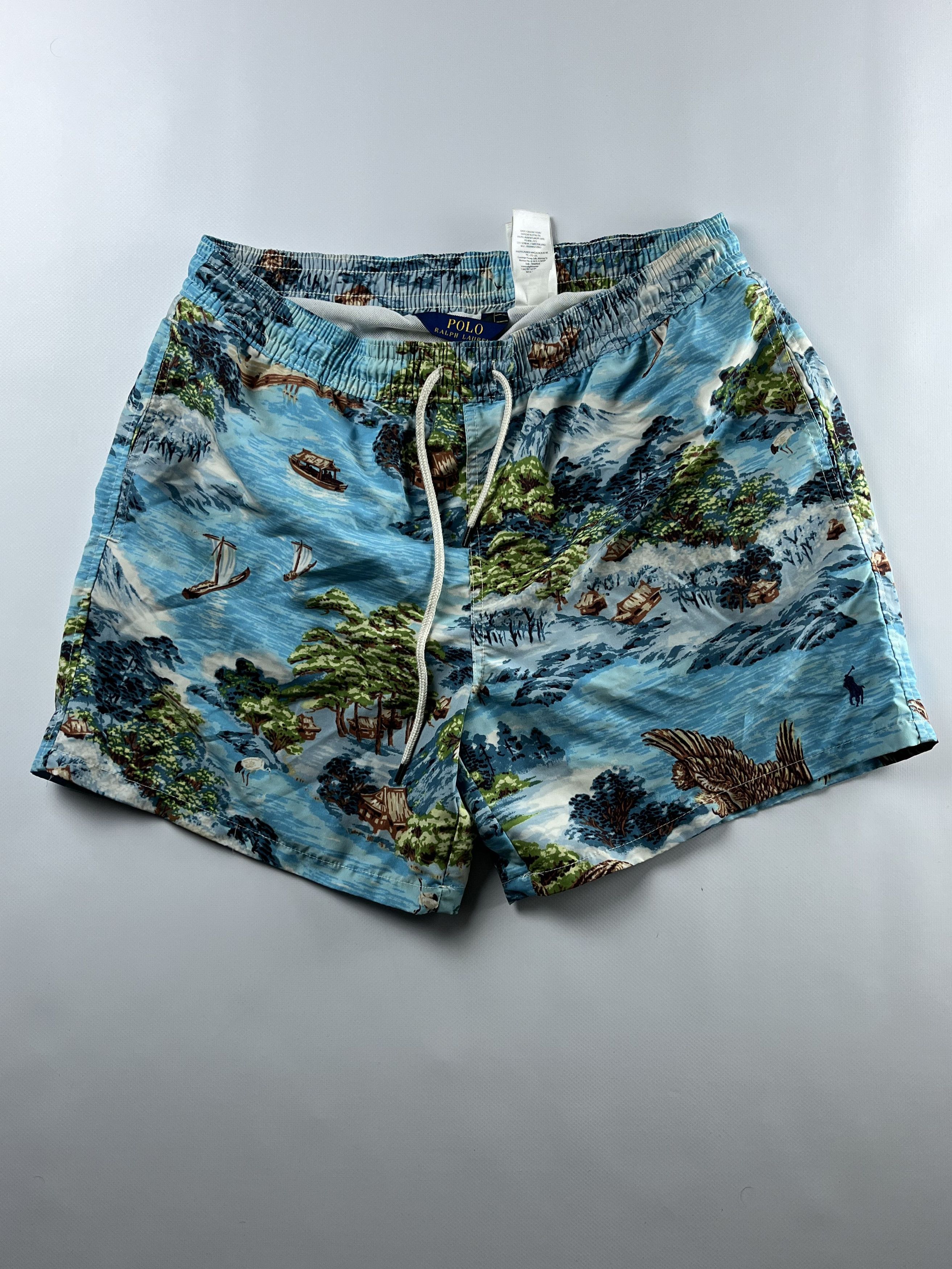 Polo Ralph Lauren × Ralph Lauren × Vintage Polo Ralph Lauren Swim Trunks Size US L / EU 52-54 / 3 - 1 Thumbnail