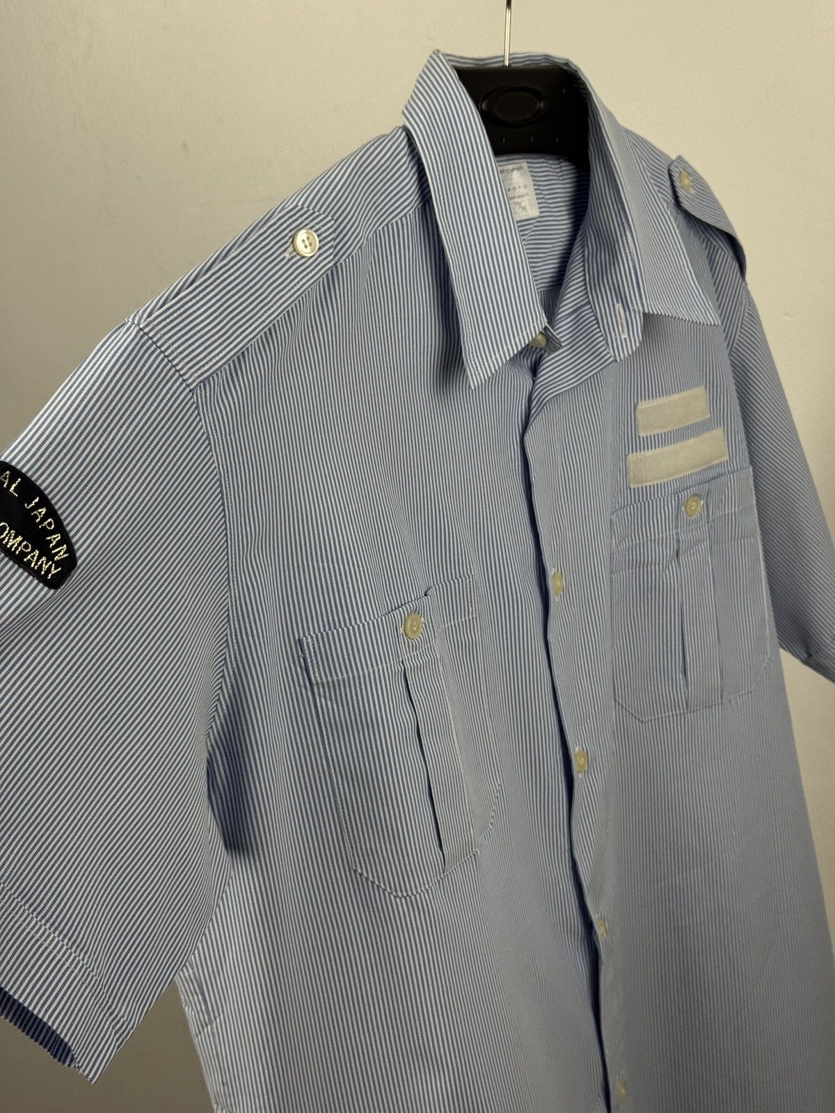 Yohji Yamamoto Yohji Yamamoto stripe central Japan Railway shirt Size US XL / EU 56 / 4 - 5 Thumbnail