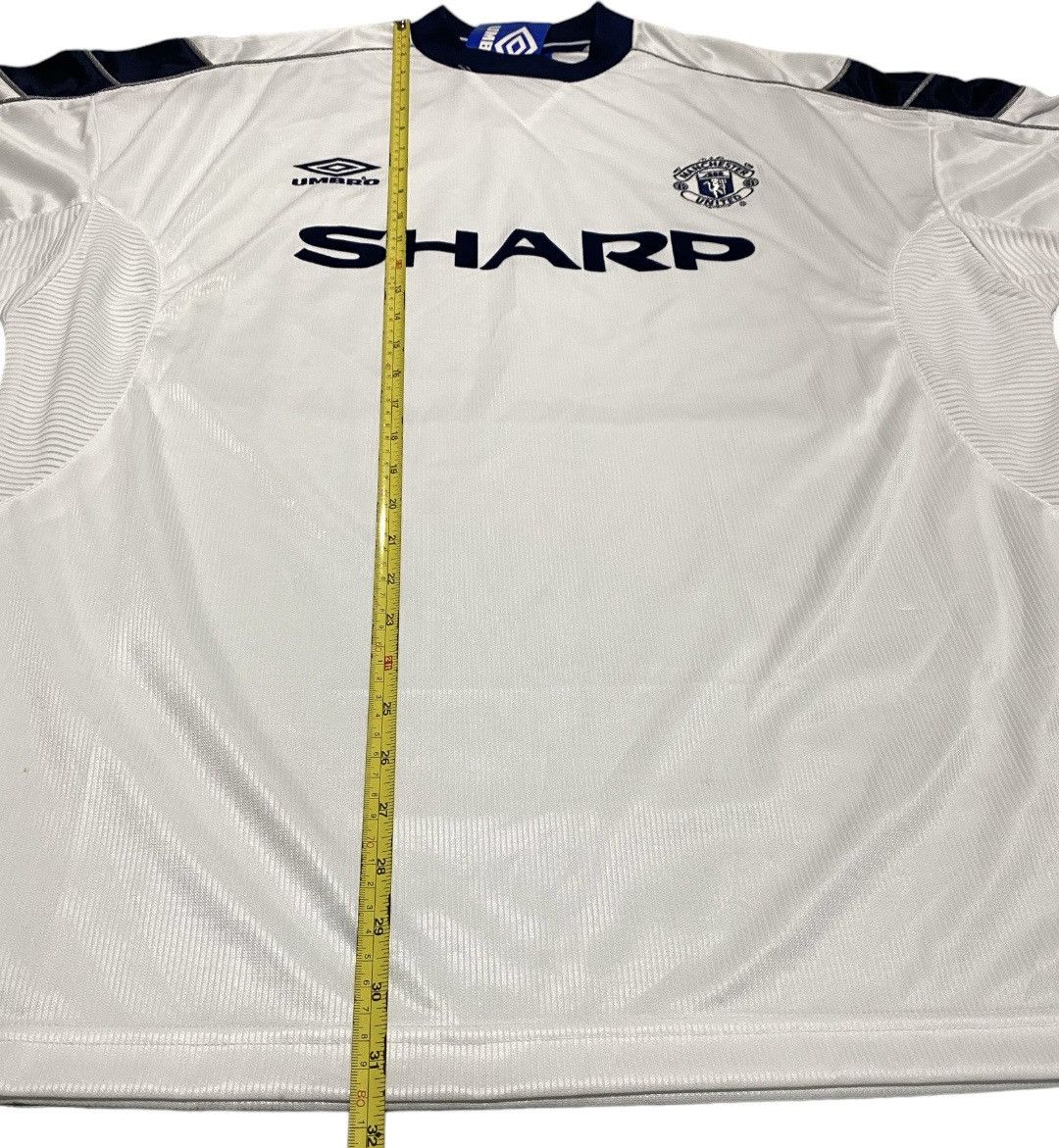 Umbro Manchester United 1999 Away sponsored by sharp⚽️(Deadstock💎) Size US XL / EU 56 / 4 - 5 Thumbnail