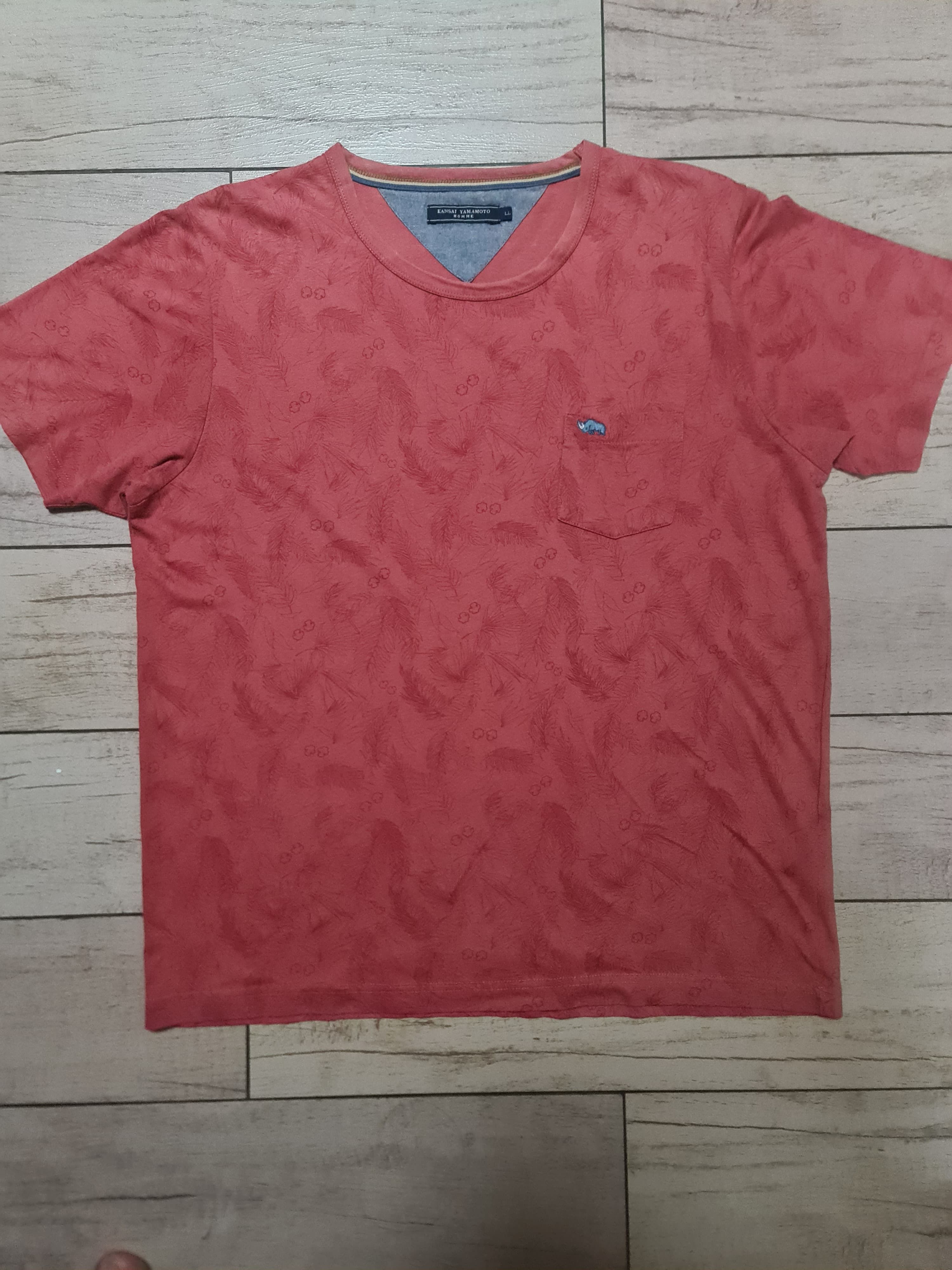 Kansai Yamamoto Rare Kansai Yamamoto Homme "feather print" tee Size US XL / EU 56 / 4 - 1 Thumbnail