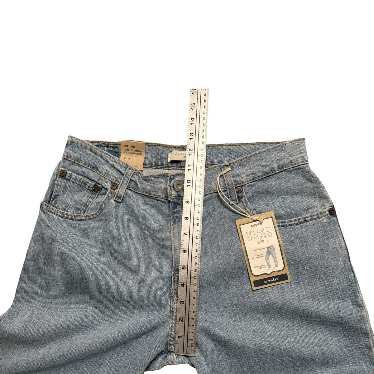 Levi's Vintage Y2K Levi's 550 Relaxed Tapered Light Wash Jeans 10 Size 32" / US 10 / IT 46 - 7 Thumbnail