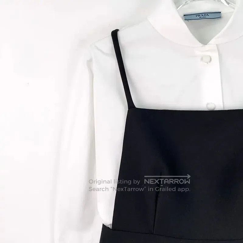 Prada Prada Color-block Cotton Dress for Women. Size XS / US 0-2 / IT 36-38 - 2 Thumbnail