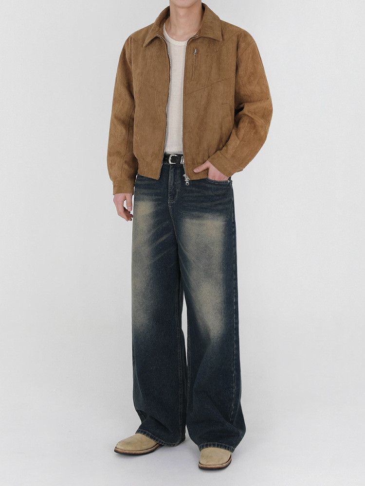 Japanese Brand × Jean Retro washed loose casual wide leg jeans Size US 32 / EU 48 - 3 Thumbnail