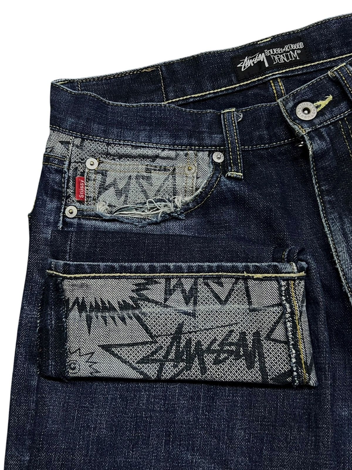 Stussy Vintage Stussy Japan Rough & Rugged Art Design Size US 31 - 10 Thumbnail