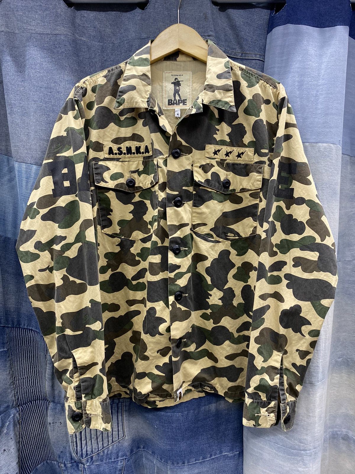 Bape × Vintage 1st bape military camo shirt a s n k a Size US M / EU 48-50 / 2 - 2 Thumbnail