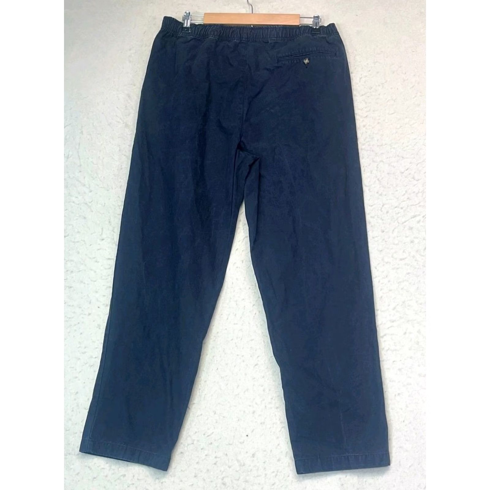 Vintage L.L. Bean Chino Pants Men Blue Cotton Size M Regular Inseam 30 High Rise Straight Leg Pants Mens Blue Chino Size US 31 - 2 Thumbnail