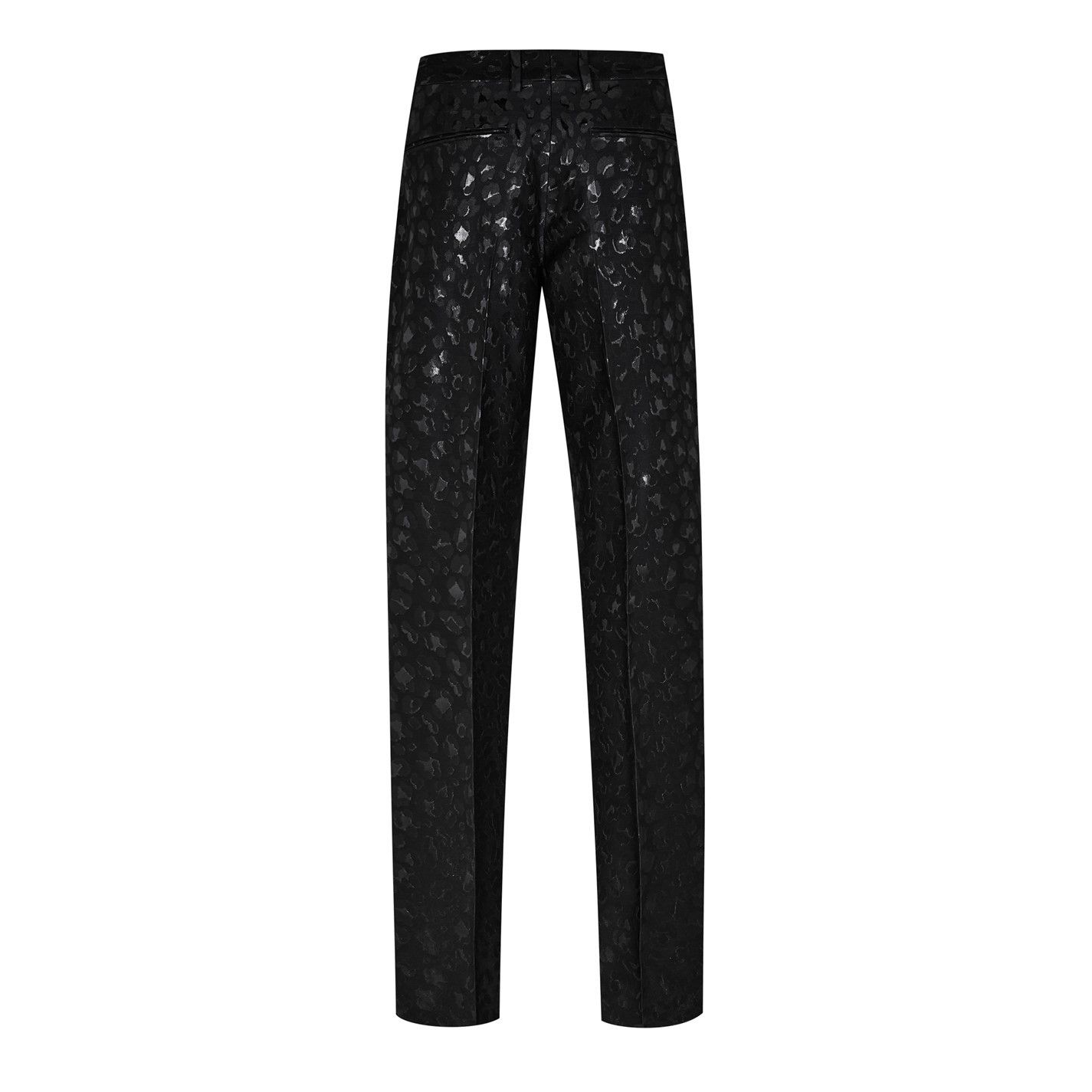 Versace o1g2r1mq0526 Leopard-Print Trousers in Black Size US 34 / EU 50 - 2 Thumbnail