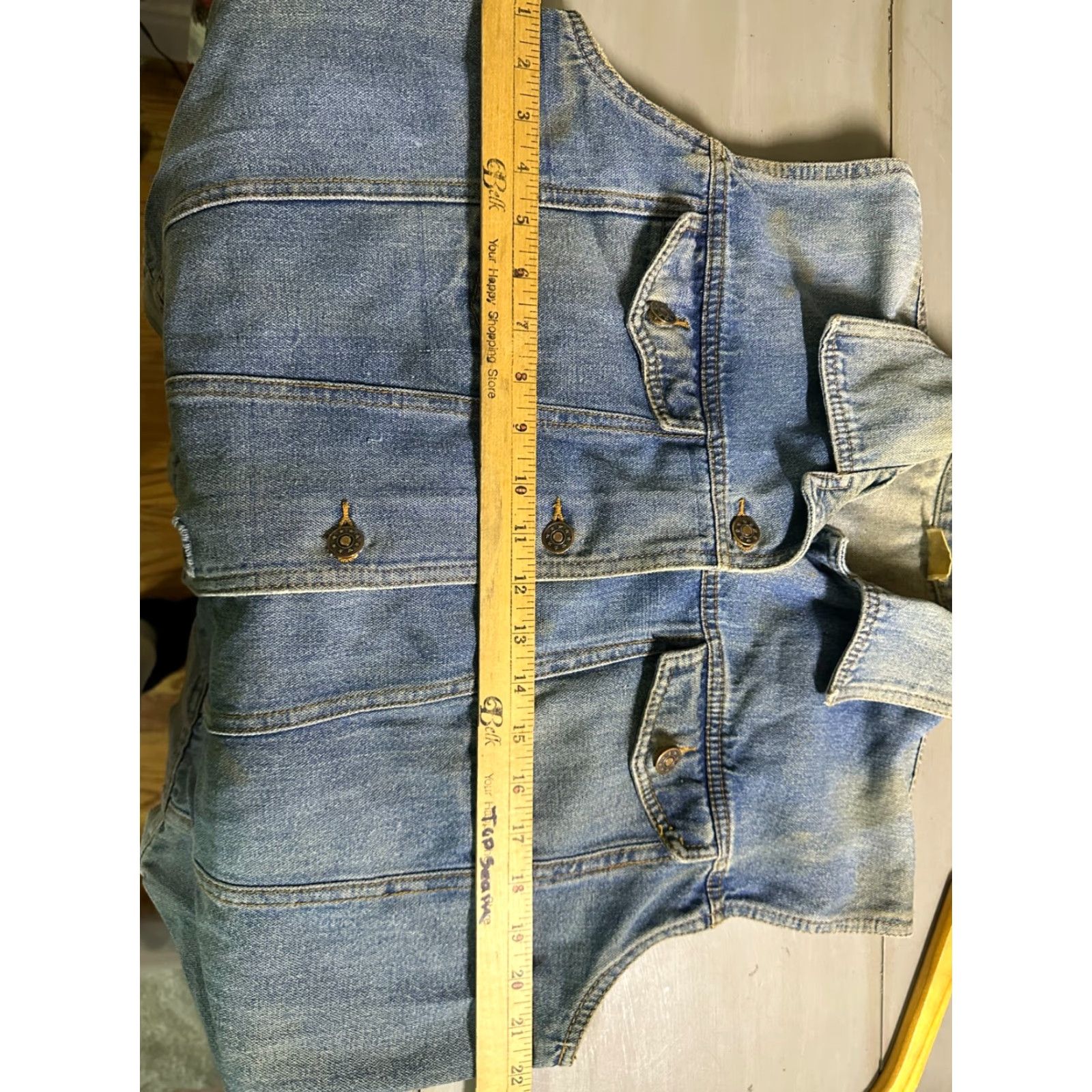 Yamaha VINTAGE Harley-Davidson Motorcycle Denim Vest Large Distressed Blue 70s Men Vest Biker Motorcycle Theme NM? Size US L / EU 52-54 / 3 - 5 Thumbnail