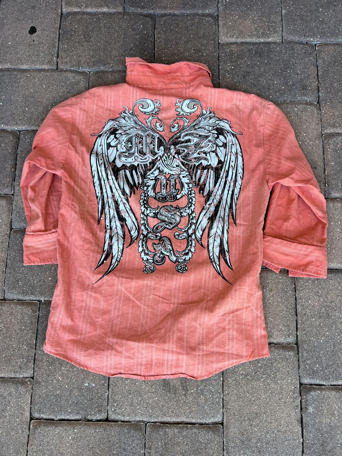 Affliction Vintage Y2K Women’s Button-Up Shirt 2000s Size M / US 6-8 / IT 42-44 - 3 Thumbnail