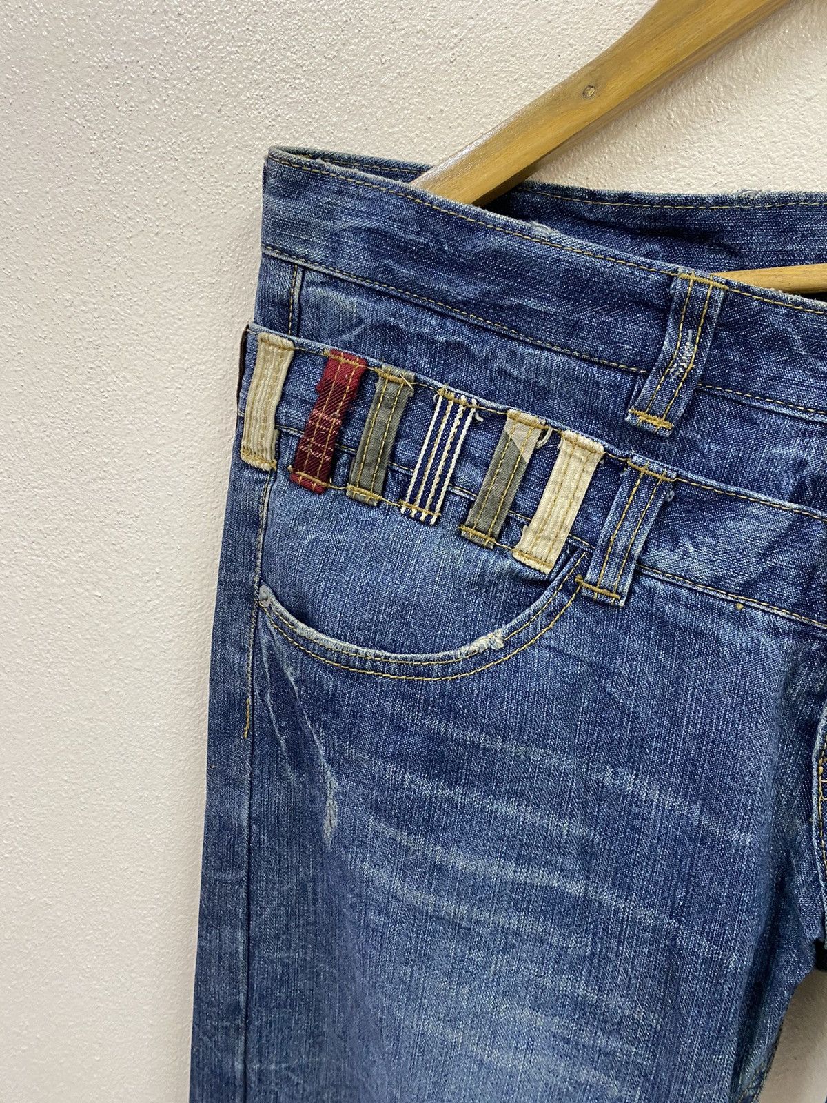 Japanese Brand Vintage Double Waist Denim Japan Size US 35 - 5 Thumbnail