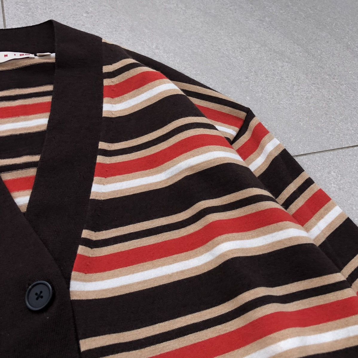 Marni × Uniqlo Marni x Uniqlo Marino Blend Striped Oversize Cardigan Size US XL / EU 56 / 4 - 7 Thumbnail