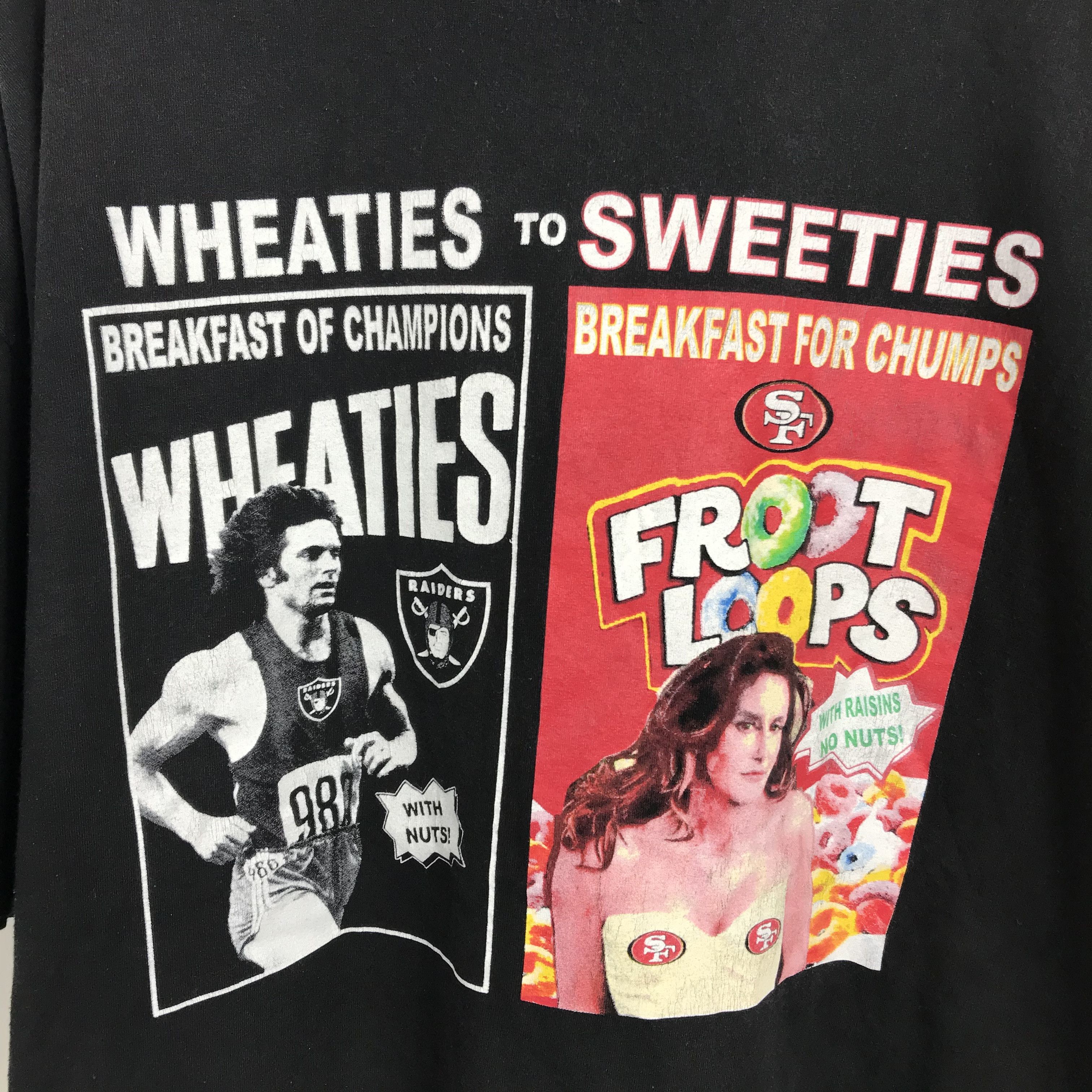Vintage 90s Olivia Betty Page Porn breakfast vs NFL breakfast humor Size US XXL / EU 58 / 5 - 4 Thumbnail