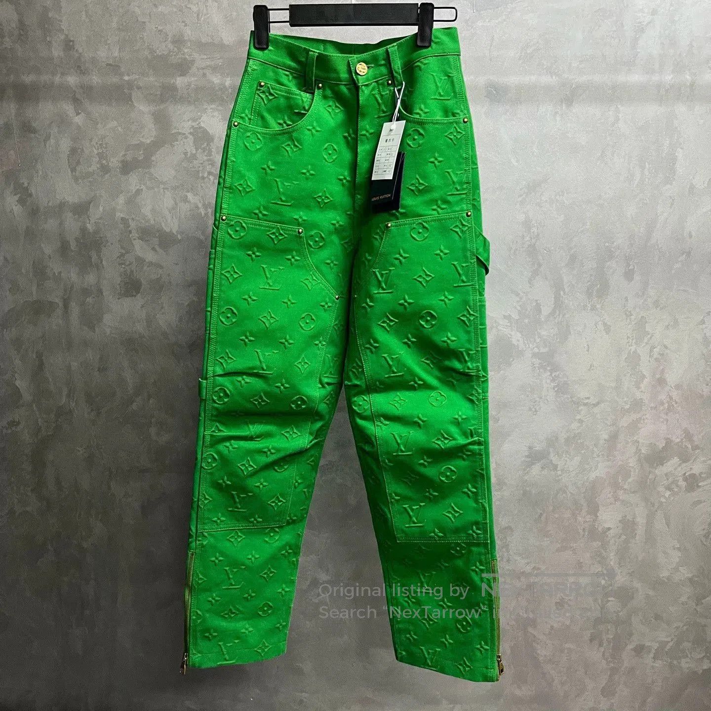 Louis Vuitton Louis Vuitton Green Monogram Cargo Jeans. Size US 29 - 1 Thumbnail