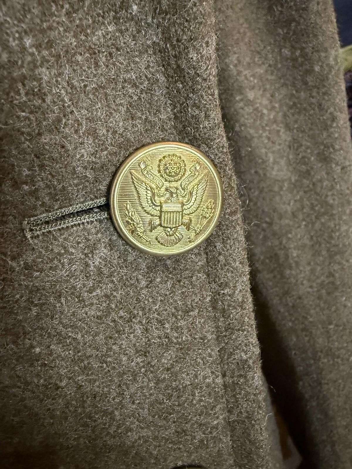 Other WW2 US Army Wool Service Overcoat Size 36L Size ONE SIZE - 4 Thumbnail