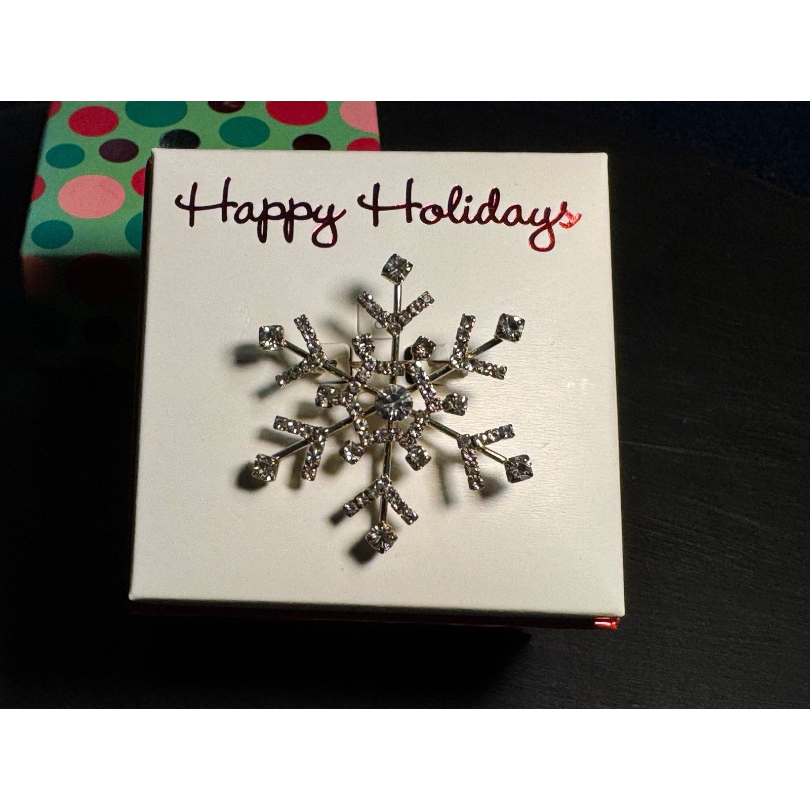 Other Vintage Rhinestone Snow Flake Brooch New Old Stock Size ONE SIZE - 1 Thumbnail