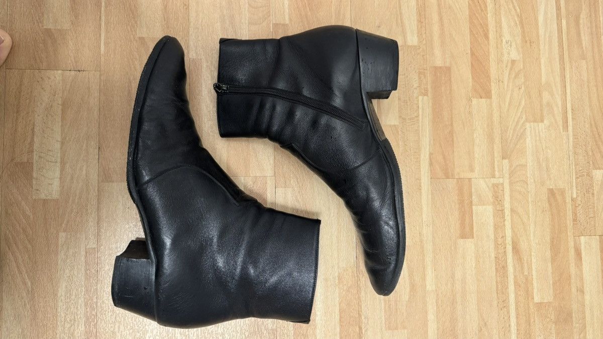 Pre-owned Saint Laurent Zip Up Boots 44 In Black