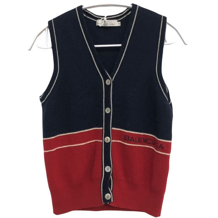 Balenciaga Balenciaga Logo Colorblock Knit Vest Size M Size US M / EU 48-50 / 2 - 1 Thumbnail