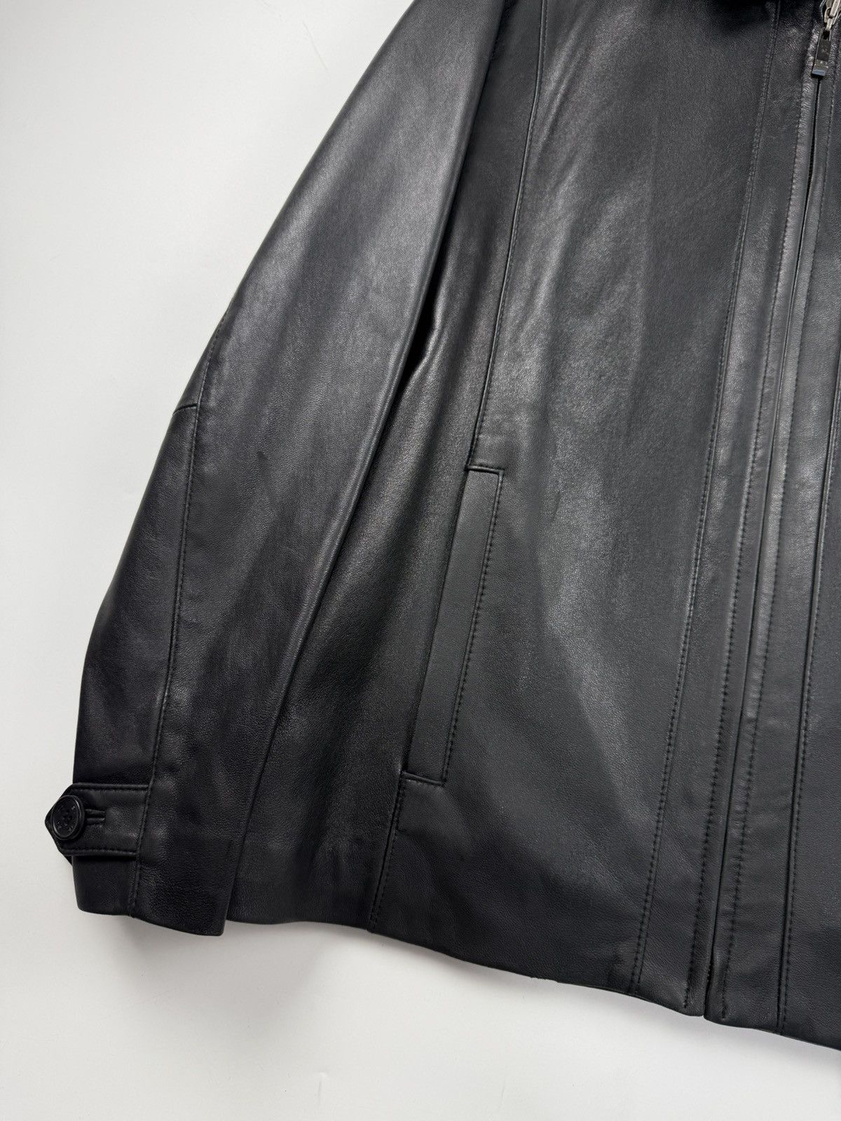 Balenciaga Vintage Balenciaga BB Logo Zip Up Leather Jacket Size US L / EU 52-54 / 3 - 4 Thumbnail