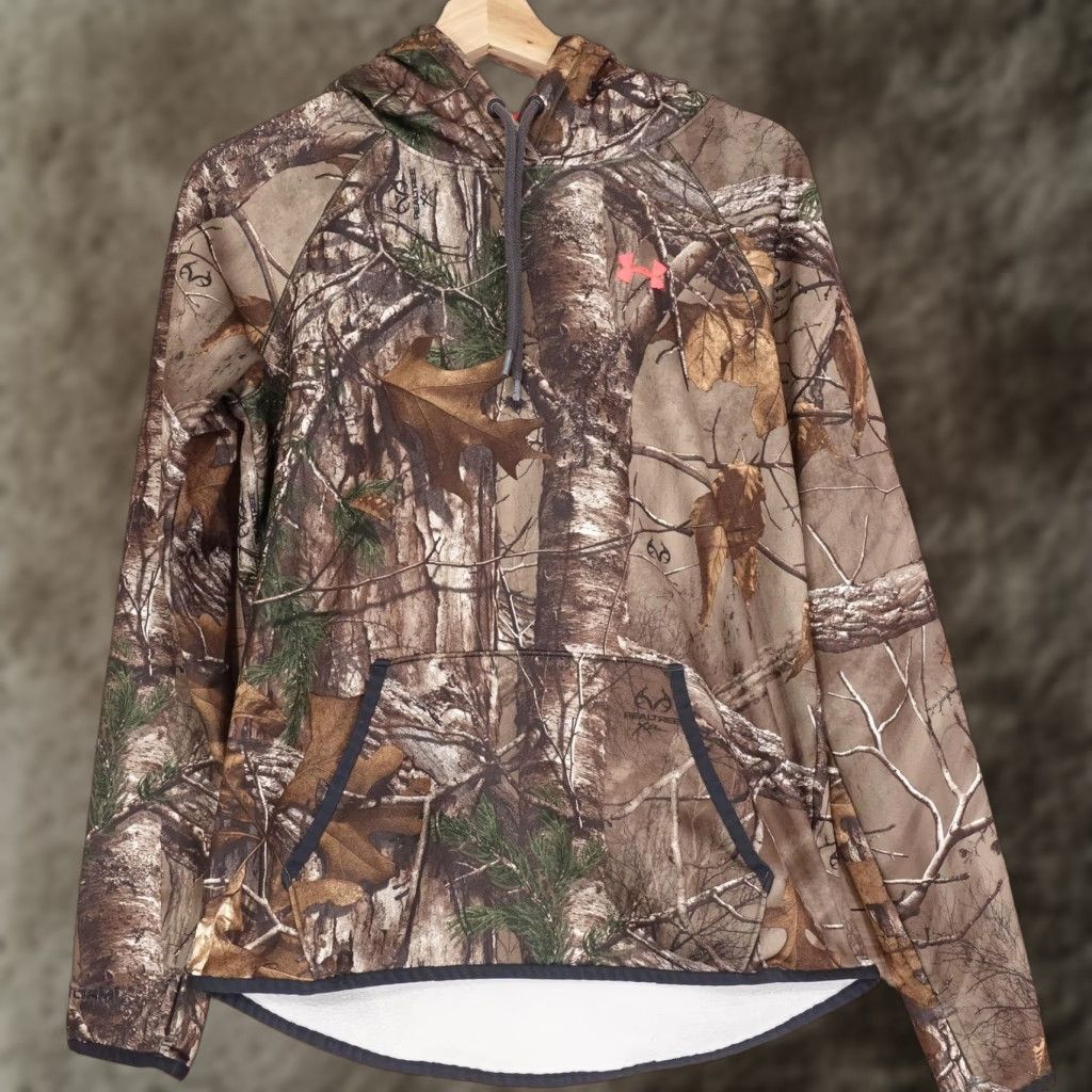 Under Armour Under Armour Hoodie Womens Small Brown Realtree Camo ColdGear Storm1 Hunting Size S / US 4 / IT 40 - 1 Thumbnail