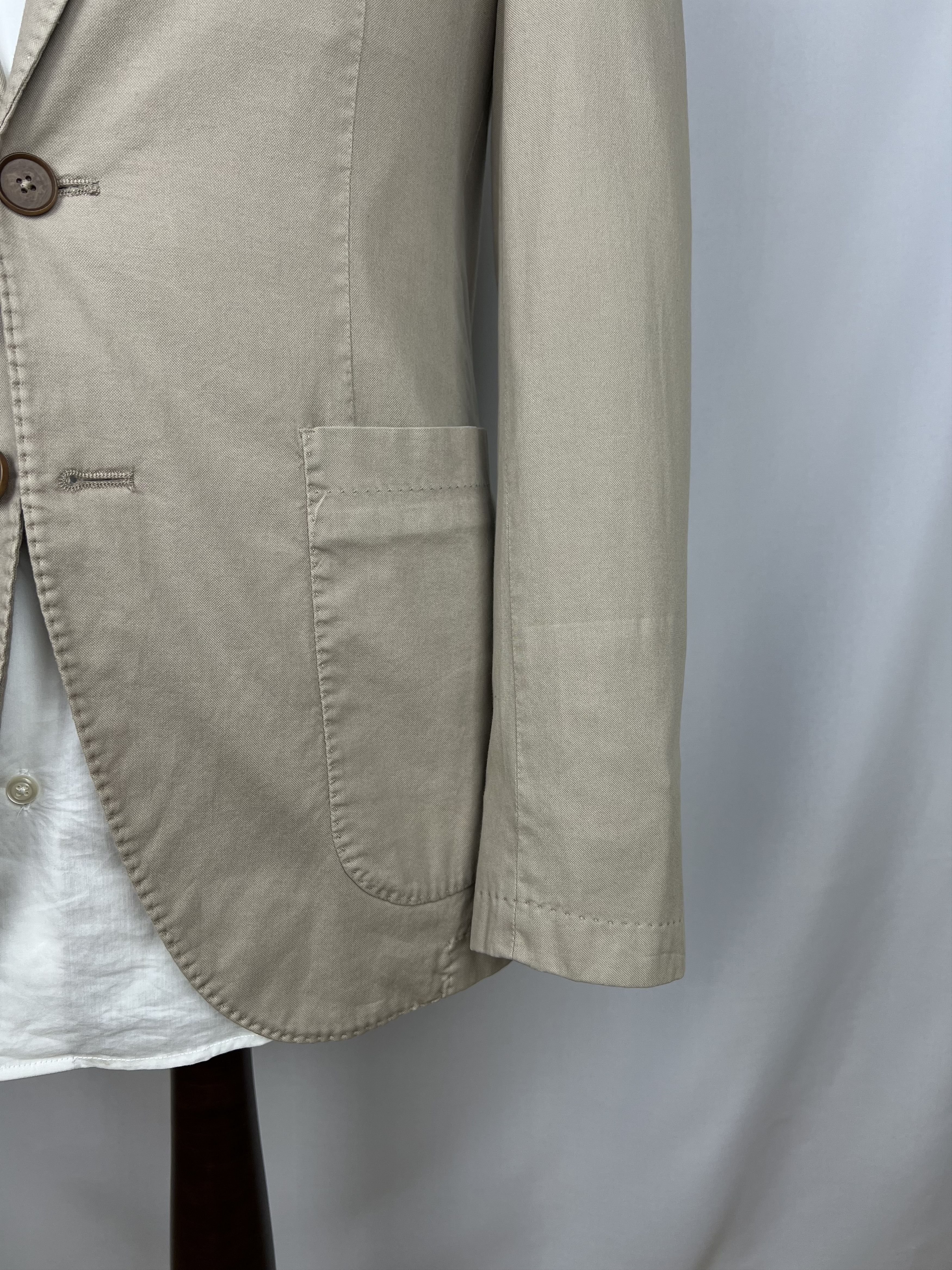 Hackett London Solid Stretch Cotton Unlined Casual Sport Coat Size 36R - 8 Thumbnail