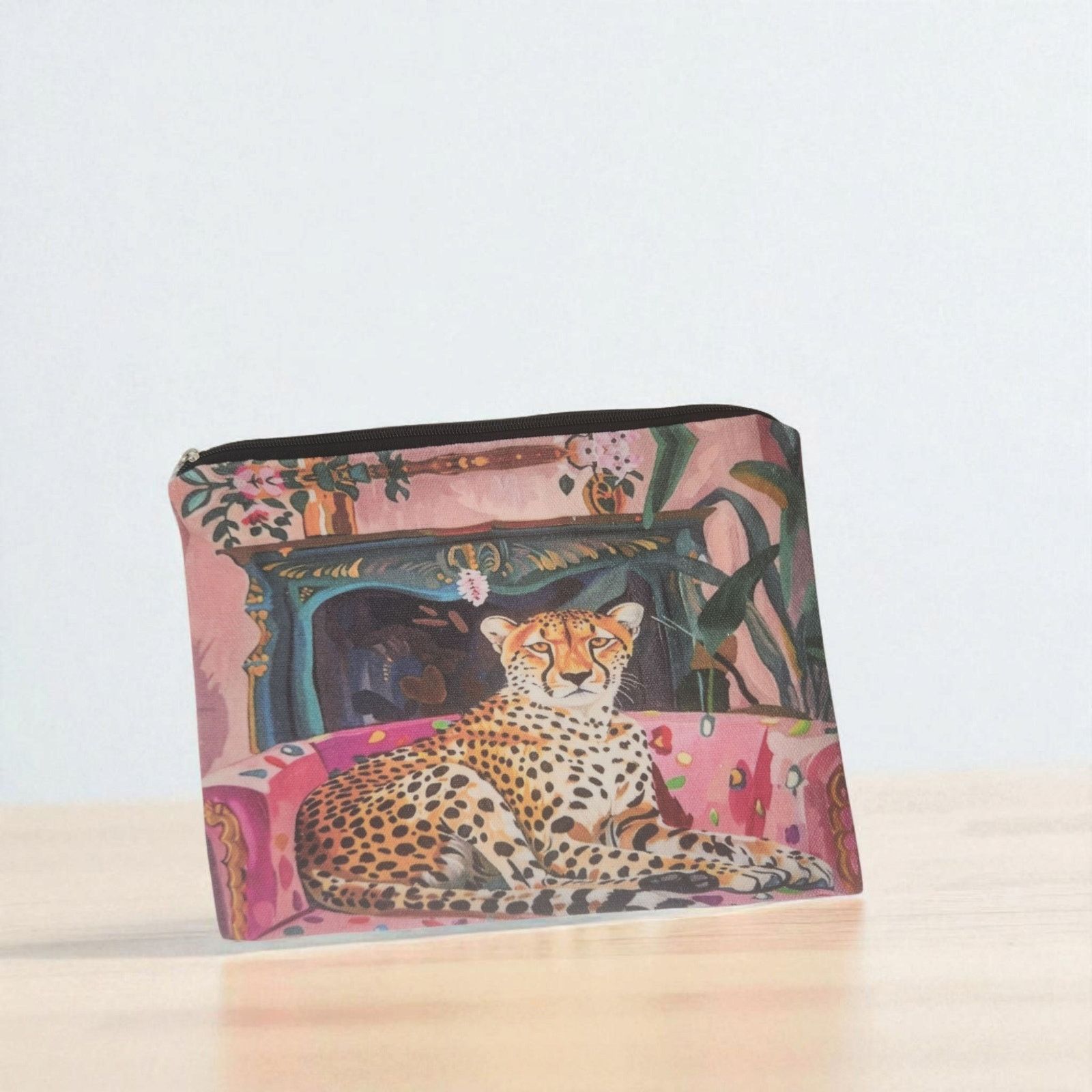 Other Bohemian Leopard Jungle Cosmetic Bag Artistic Makeup Pouch Size ONE SIZE - 3 Thumbnail