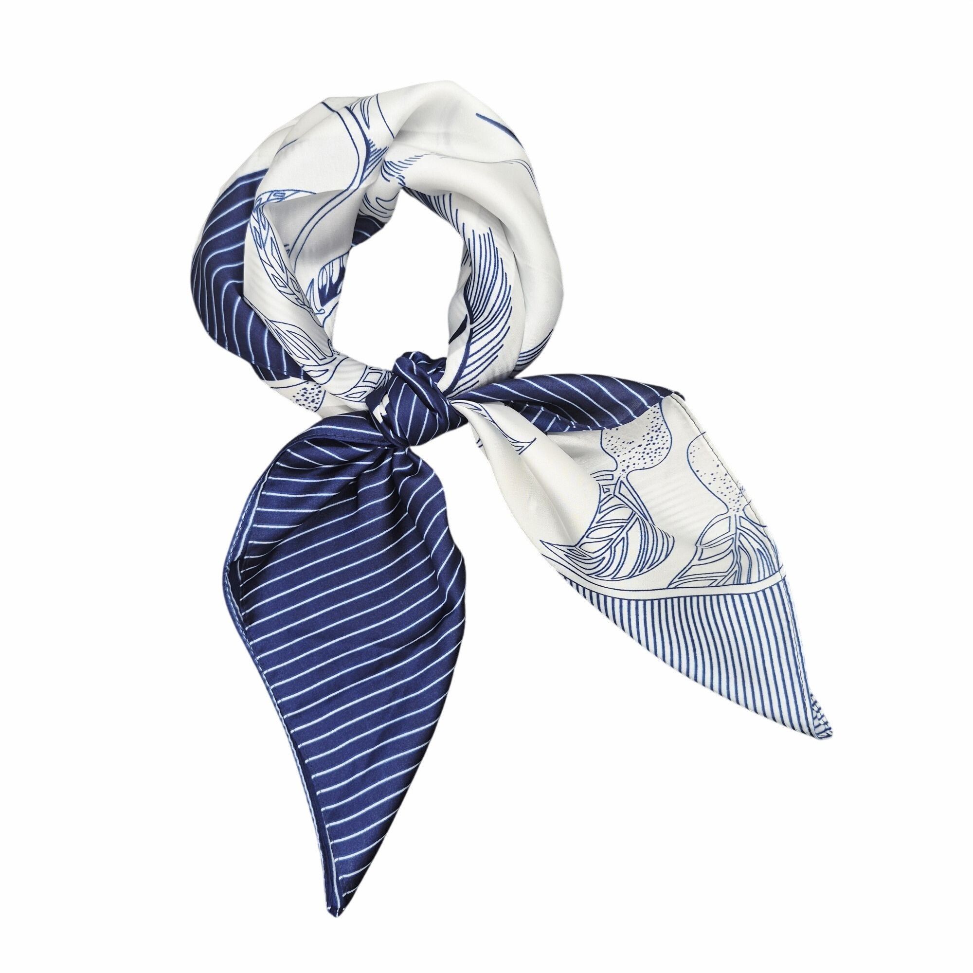 Other ⭐Luxury Elegant Geometric Print Silky Soft Square Scarf Squa Size ONE SIZE - 2 Thumbnail