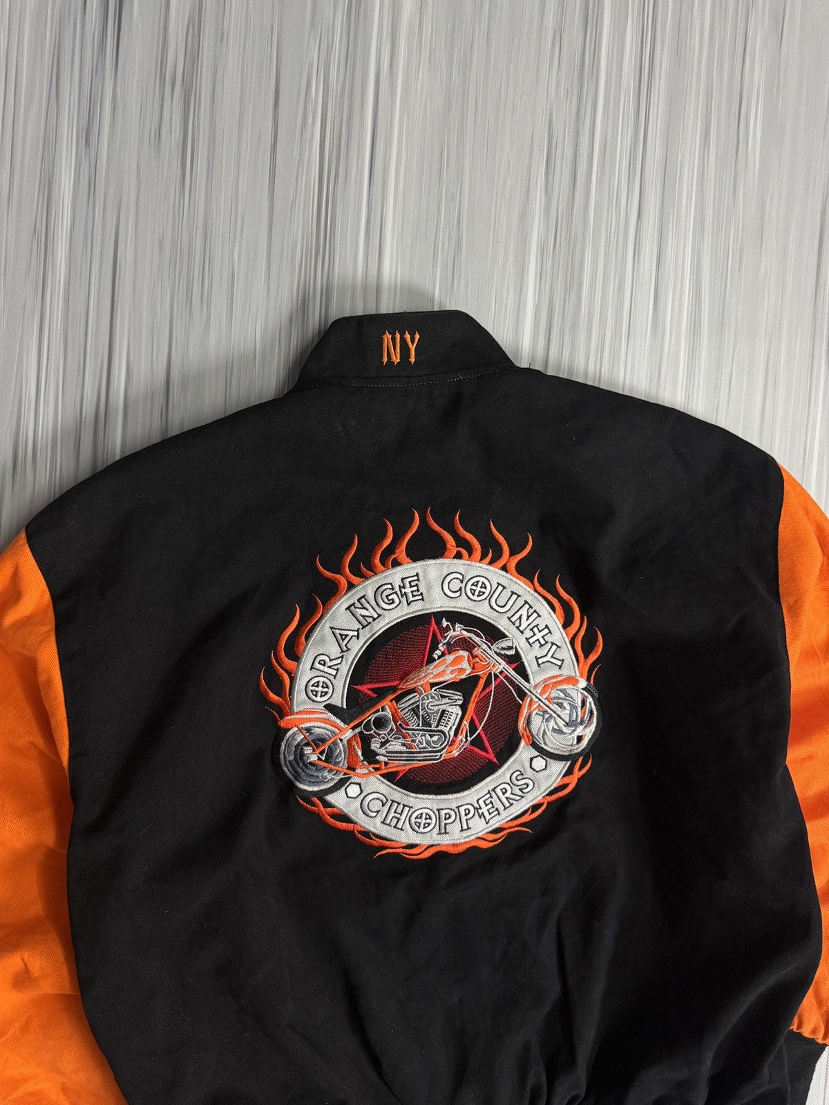 West Coast Choppers Orange County Choppers OCC Racing Jacket Black Orange Y2K Size US XL / EU 56 / 4 - 10 Thumbnail