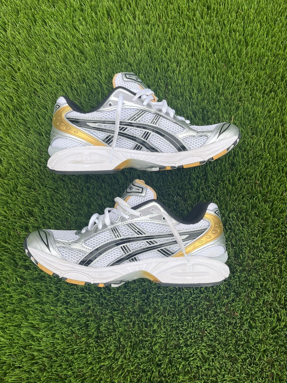 Asics ASICS Gel-Kayano14 white/yellow tai chi Size US 8.5 / EU 41-42 - 1 Thumbnail