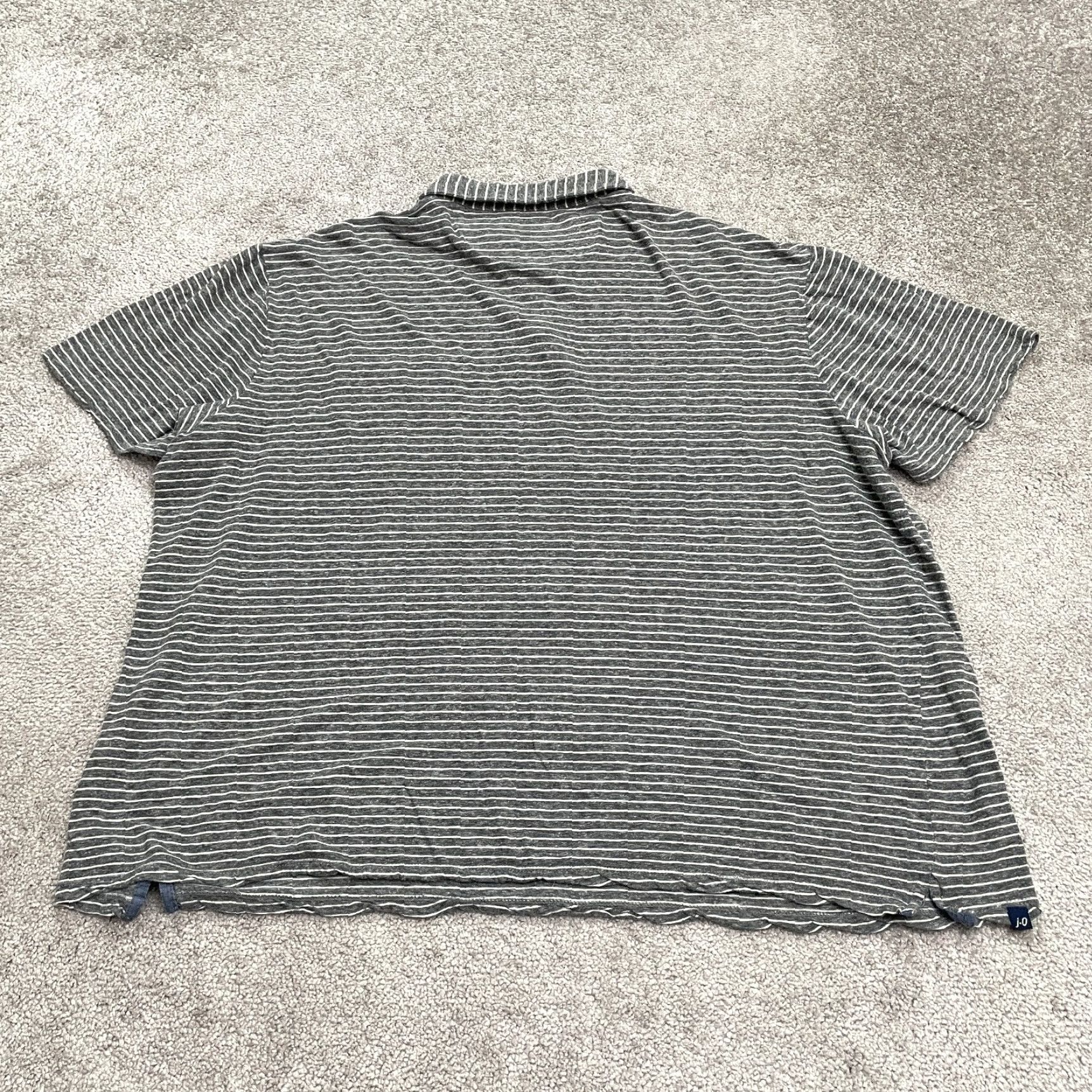 johnnie-O VINTAGE Johnnie-O Men's Polo Shirt 2XL Linen Cotton Striped Casual Golf Travel Size US XXL / EU 58 / 5 - 2 Thumbnail