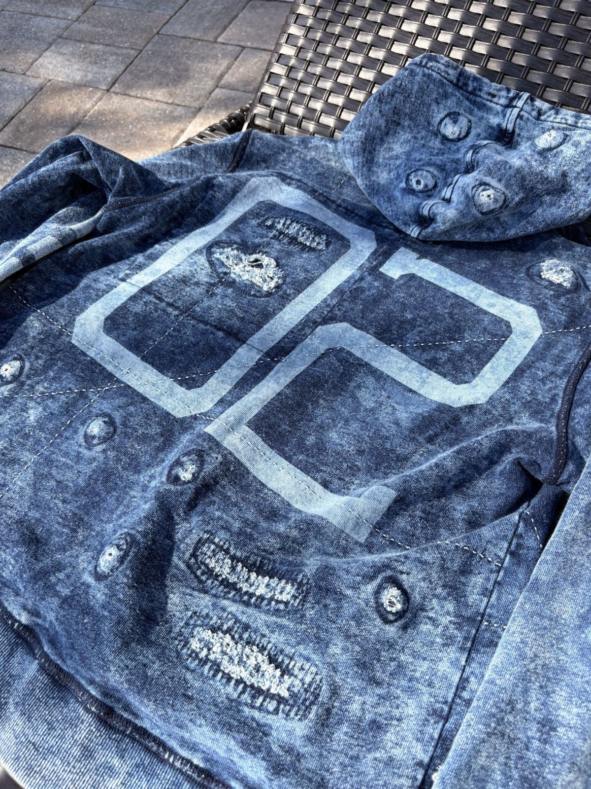 Prps PRPS Goods & Company Distressed Hoodie Kangaroo Slim Fit Size US L / EU 52-54 / 3 - 6 Thumbnail