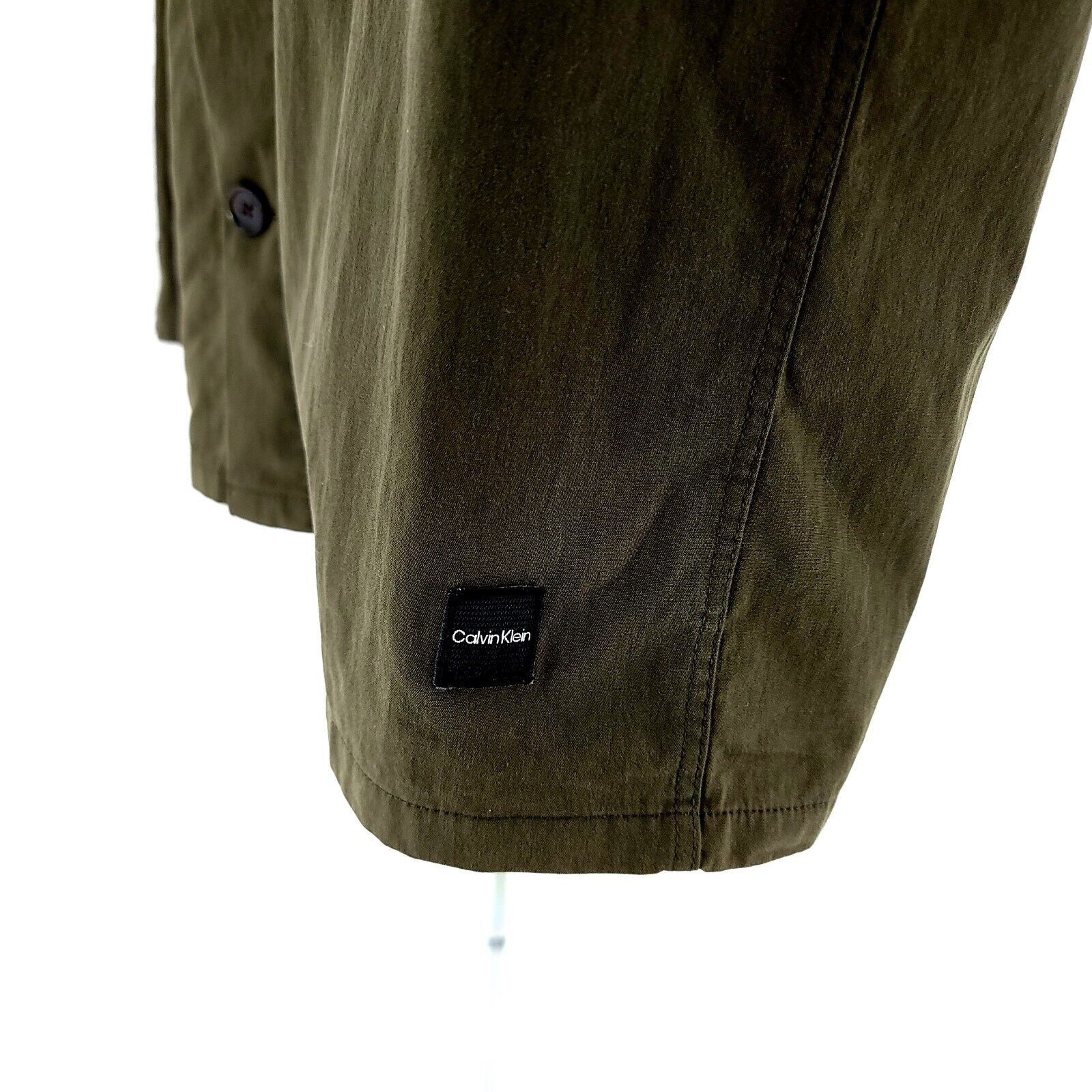 Calvin Klein Calvin Klein Green Large Pocket Front Cotton Collared Dress Size US L / EU 52-54 / 3 - 5 Thumbnail
