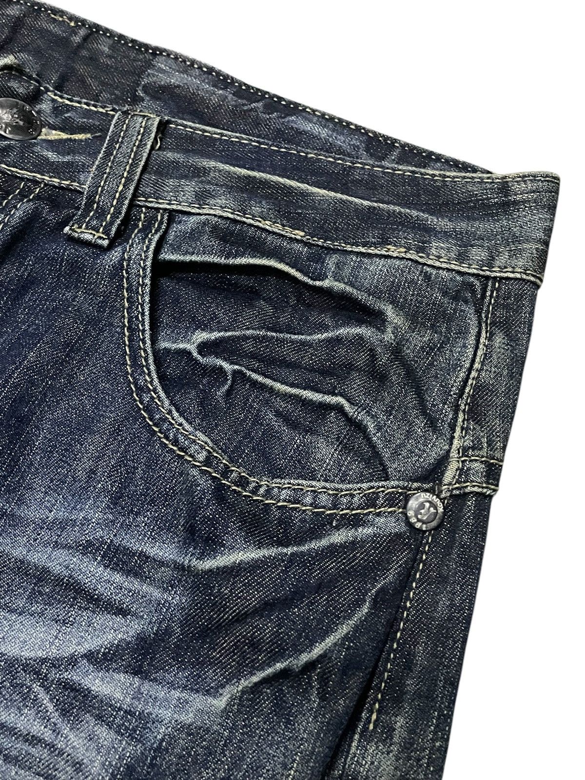 Japanese Brand Lemans Japan Asymmetrical Panel Heavy Stitch Boro Jeans Size US 32 / EU 48 - 10 Thumbnail