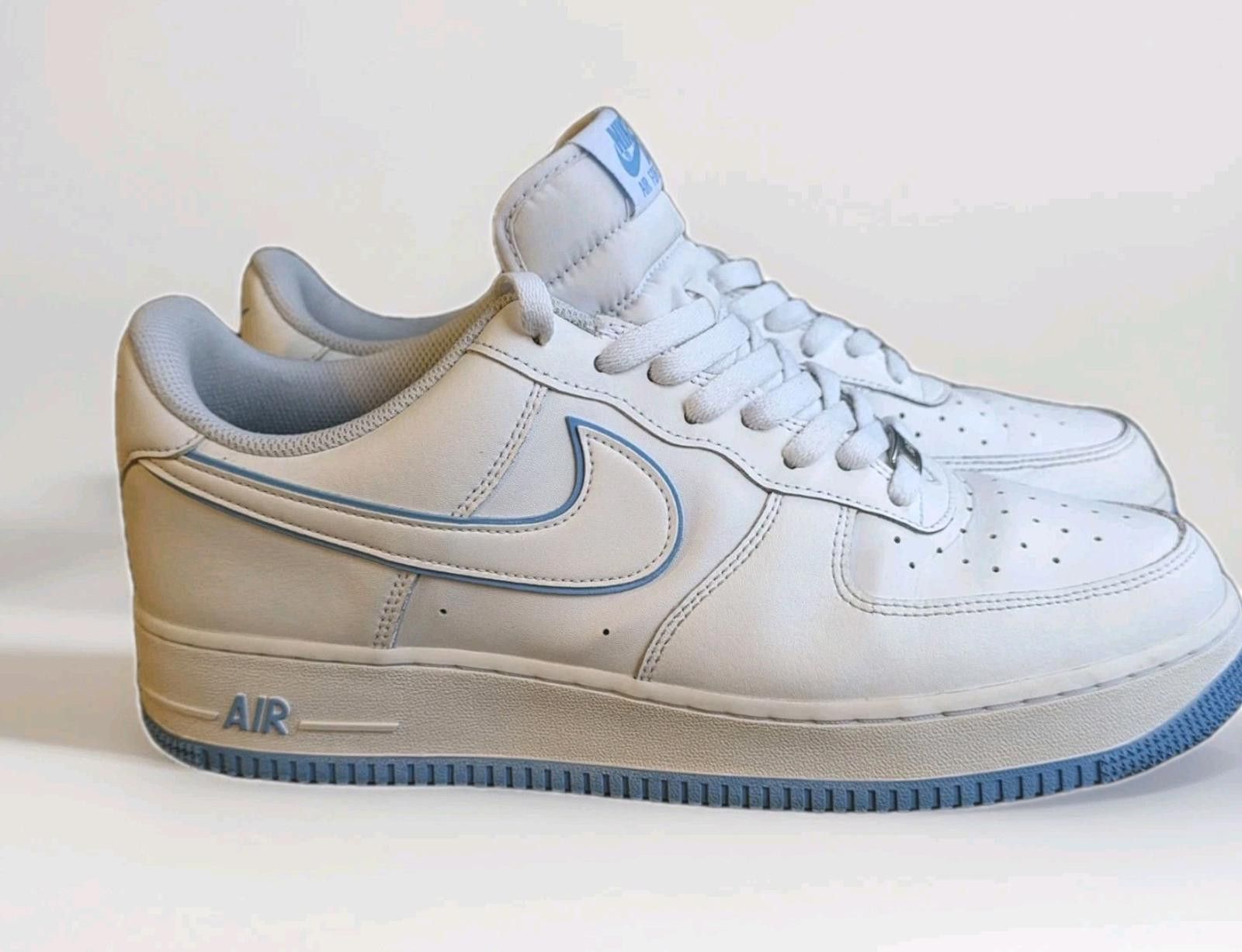 Nike Nike Air Force 1 '07 Low White University Blue Sneakers DV07 Size US 12 / EU 45 - 4 Thumbnail