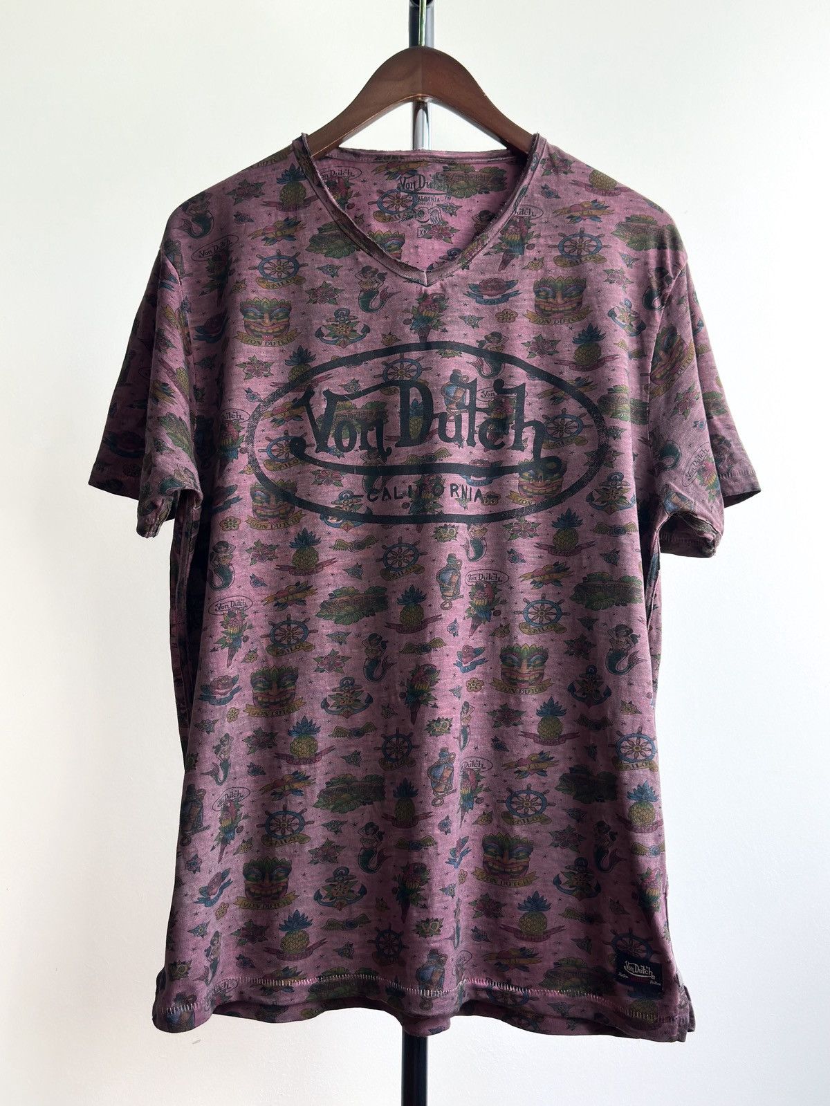 Vintage × Von Dutch VINTAGE Y2K VON DUTCH CALIFORNIA MONOGRAM TEE Size US XL / EU 56 / 4 - 1 Thumbnail
