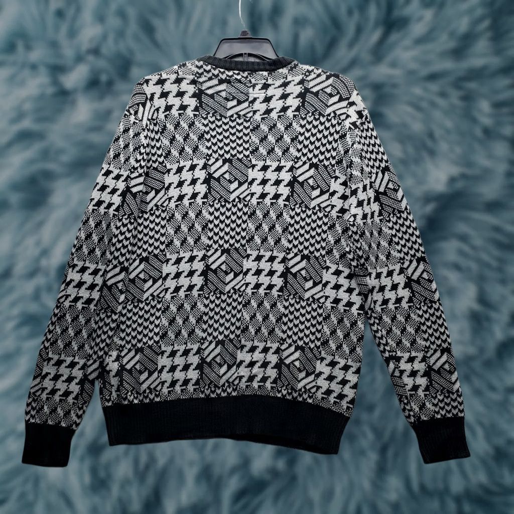 Enyce Enyce Sweater Mens L Multicolor Houndstooth Raglan Sleeve Pullover Crew Neck Knit Cotton Casual Fall Winter Shirt Size US L / EU 52-54 / 3 - 1 Thumbnail