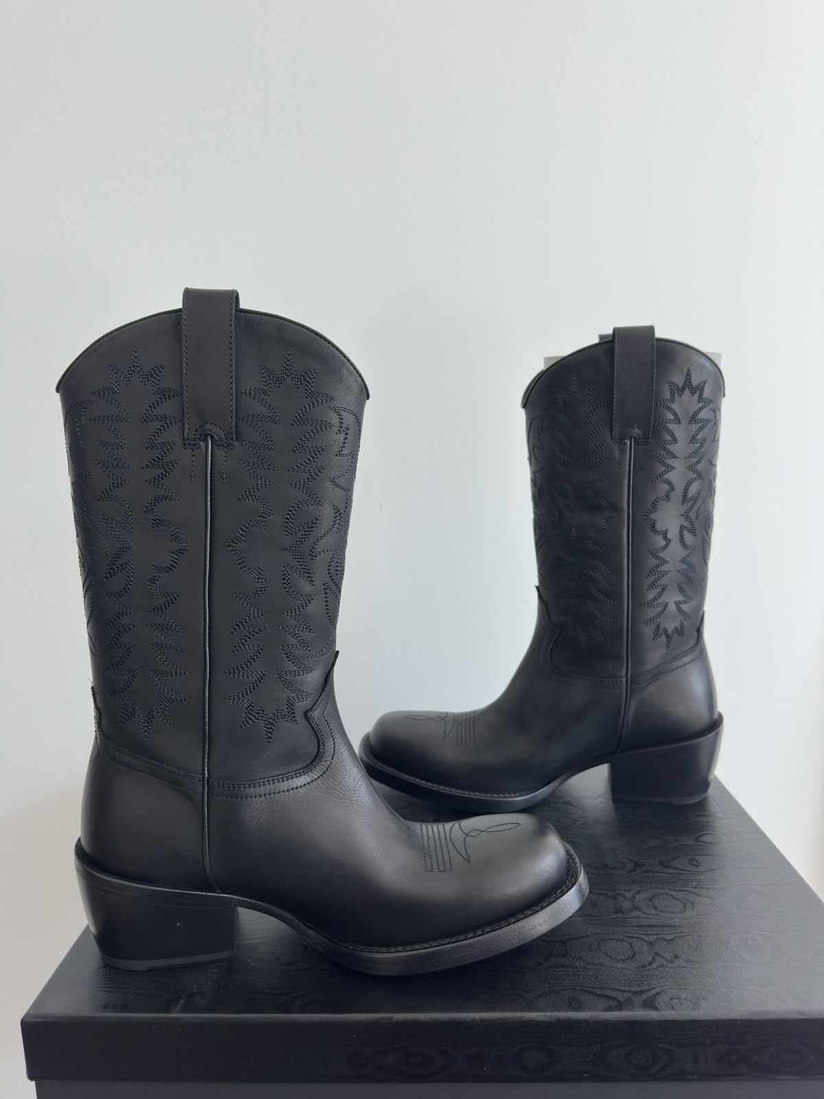 Dries Van Noten Dries Van Noten Leather Western Cowboy Boots - US Mens 8 Size US 8 / EU 41 - 4 Thumbnail