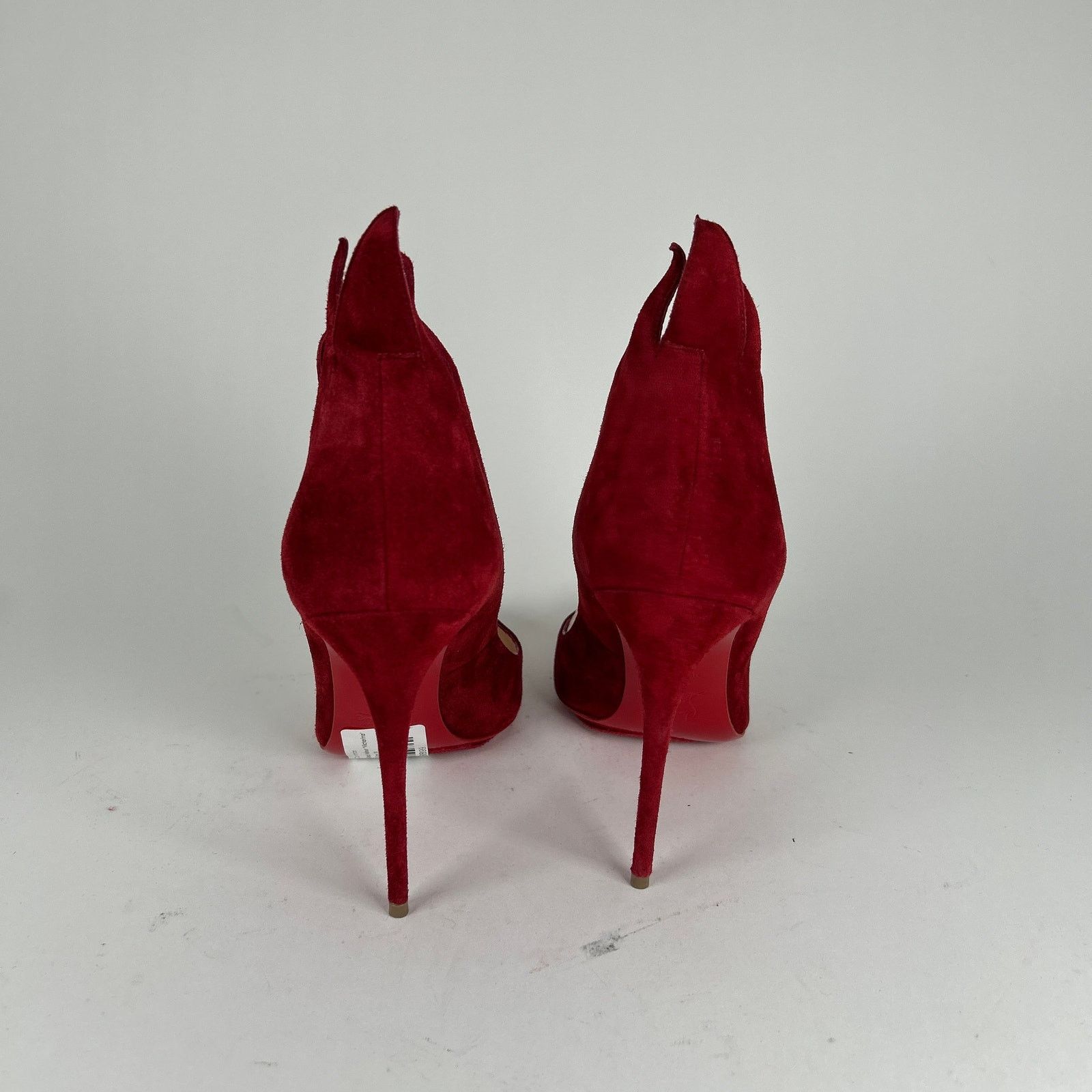 Christian Louboutin Christian Louboutin Red Velour 'Victorina' Heels Size 39 Size US 9 / IT 39 - 4 Thumbnail