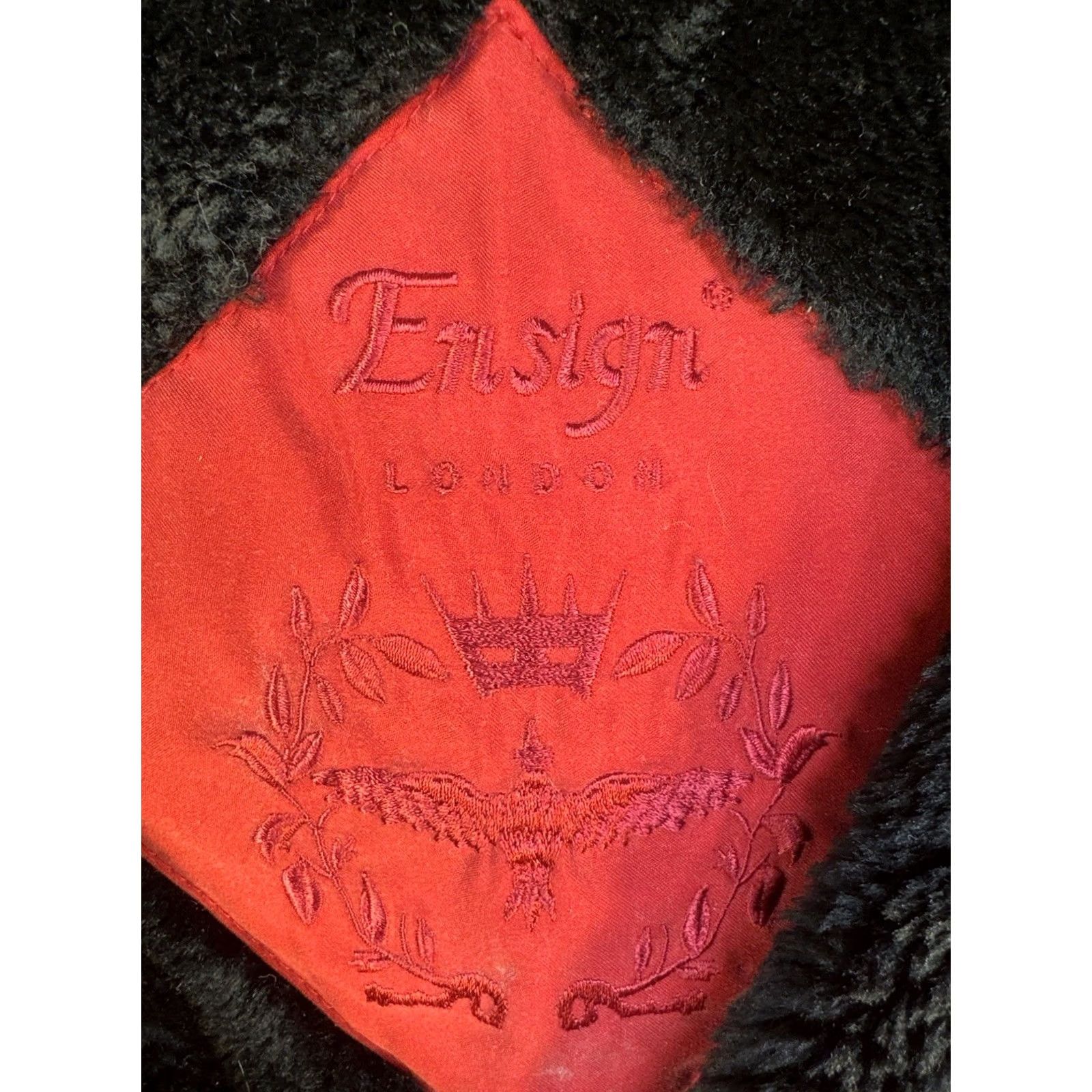 Vintage Eisign London Red Faux Fur Trim Coat Womens M Plush Lined Vintage Style Coat Size M / US 6-8 / IT 42-44 - 2 Thumbnail