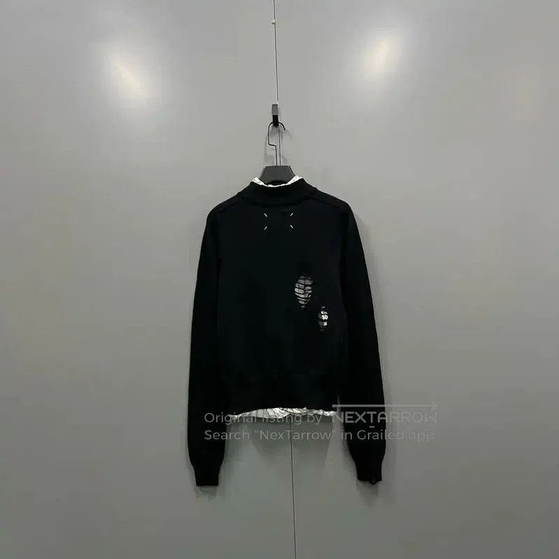 Maison Margiela Maison Margiela Black Wool Long Sleeve Pullover . Size S / US 4 / IT 40 - 2 Thumbnail
